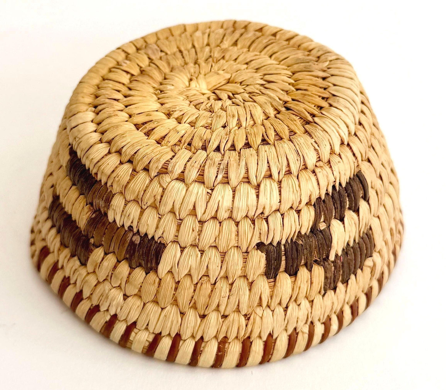 Small Vintage Papago Basket Bowl Southwest Native American