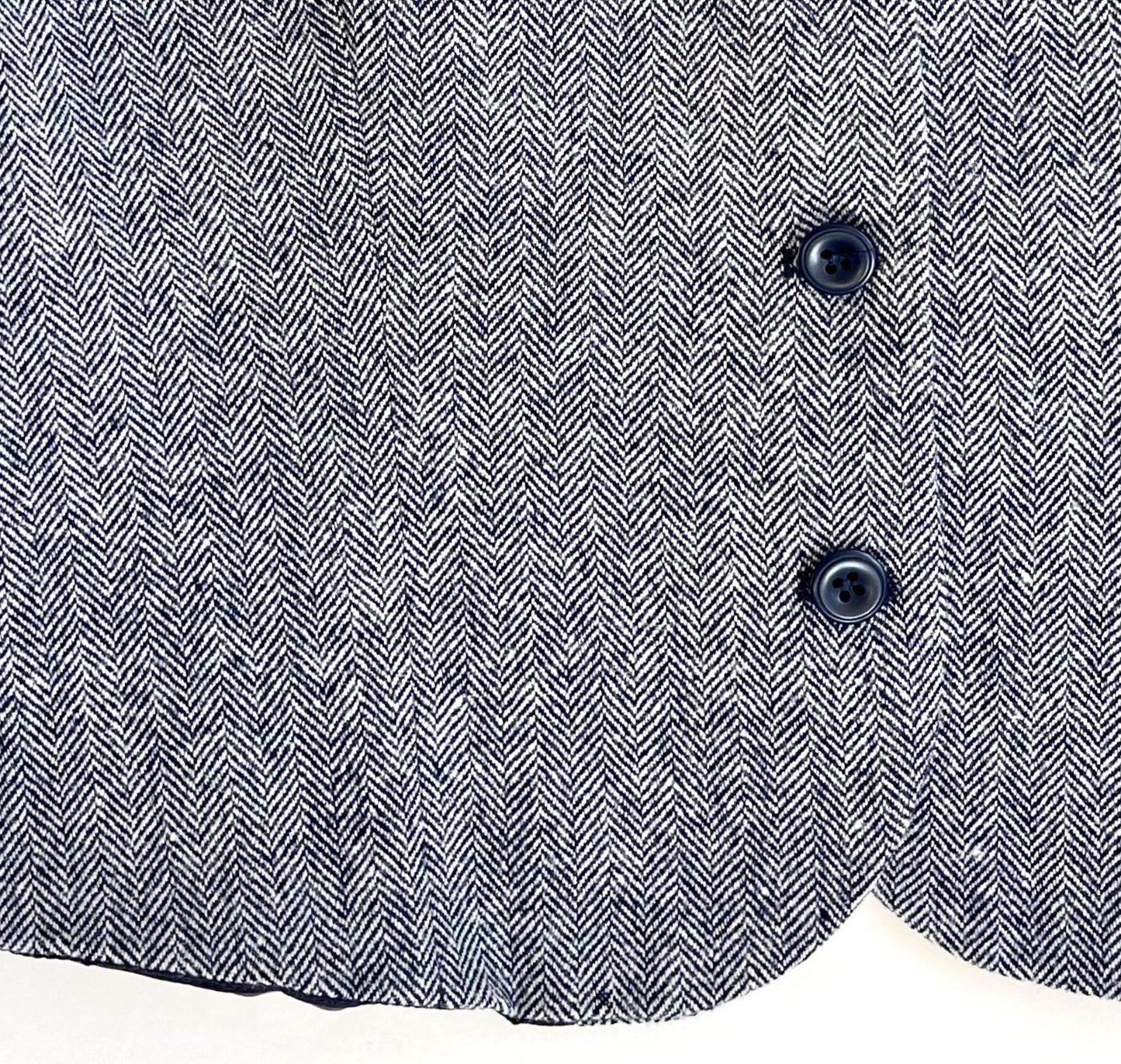 Vintage 90s Pendleton Wool Vest Waistcoat Navy Blue Herringbone