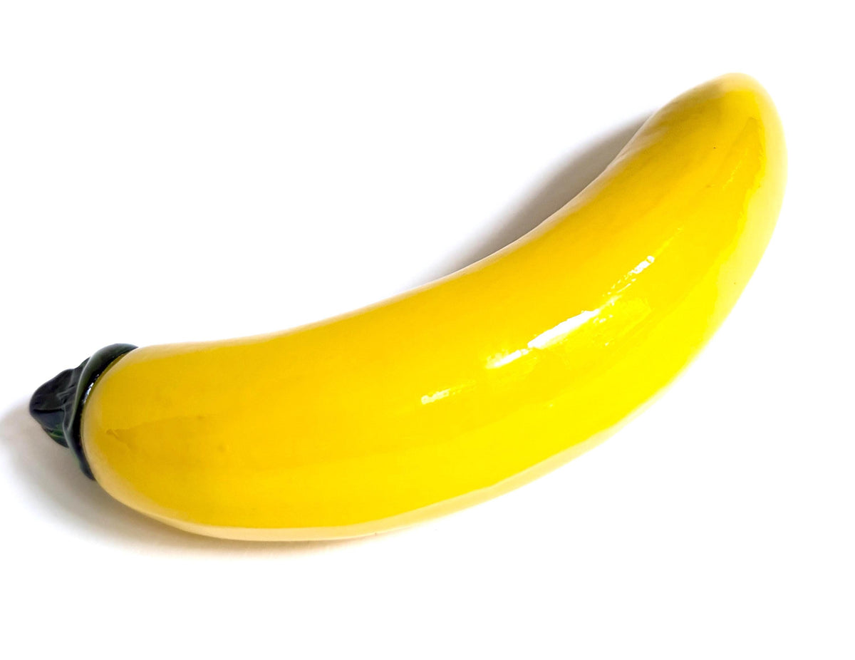Vintage Banana Glass Sculpture Murano Fruit