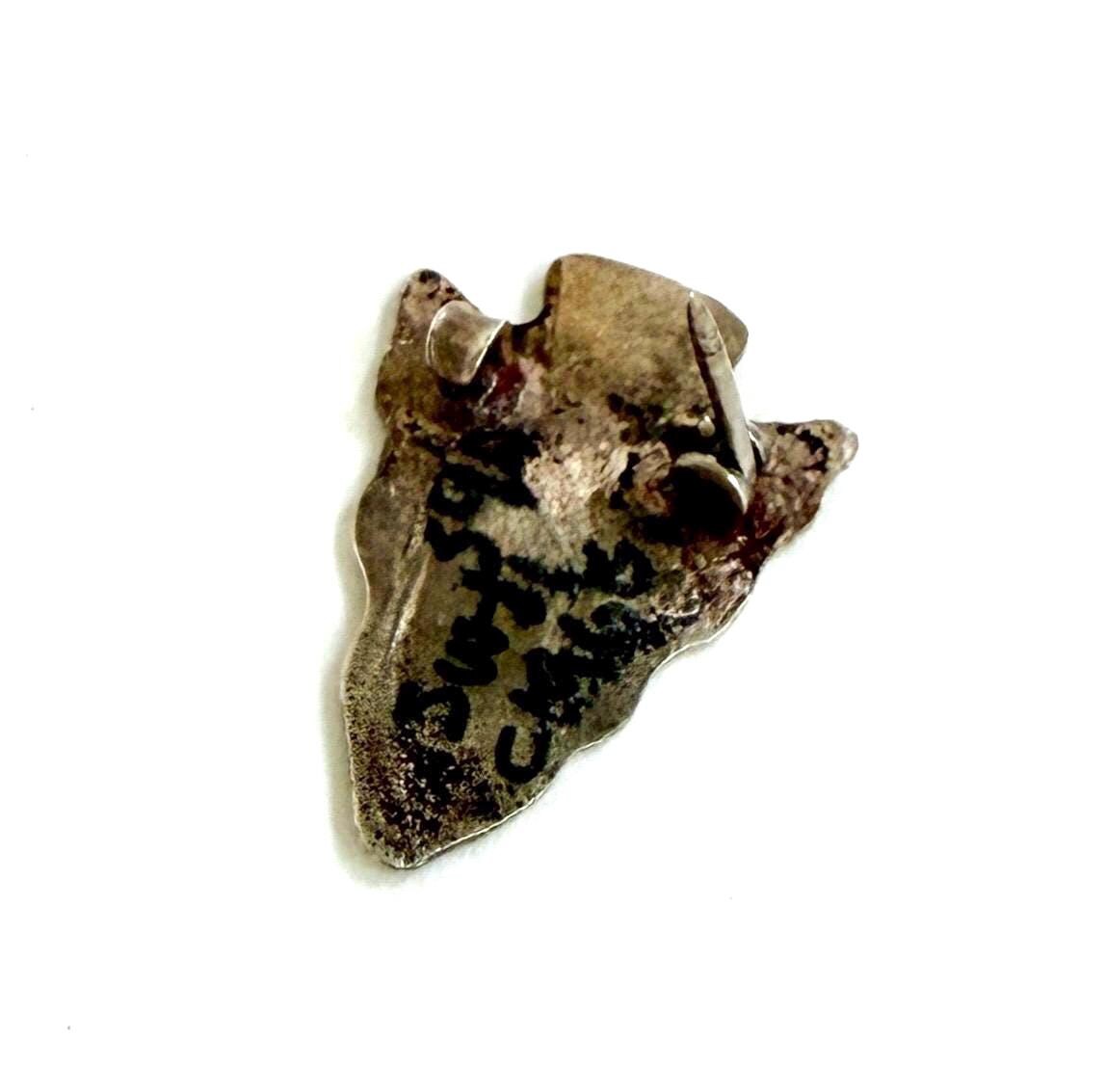 Vintage Fred Harvey Era Arrowhead Pin Native American Navajo Sterling Silver