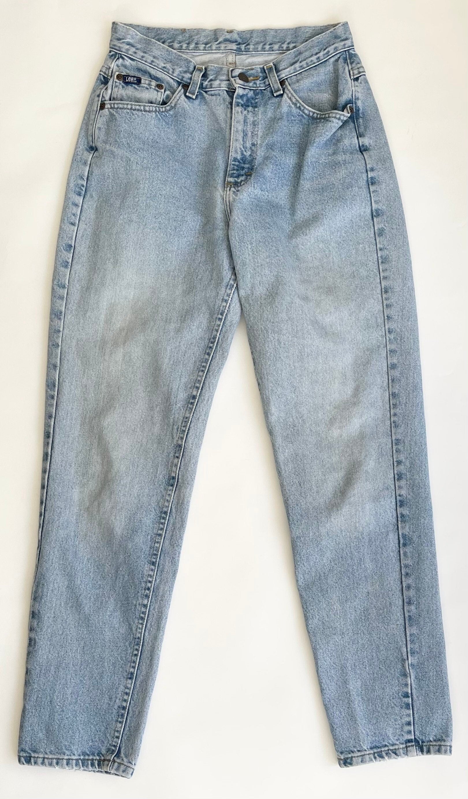 80s Lee Mom Jeans: Vintage High Waist Light Wash Denim