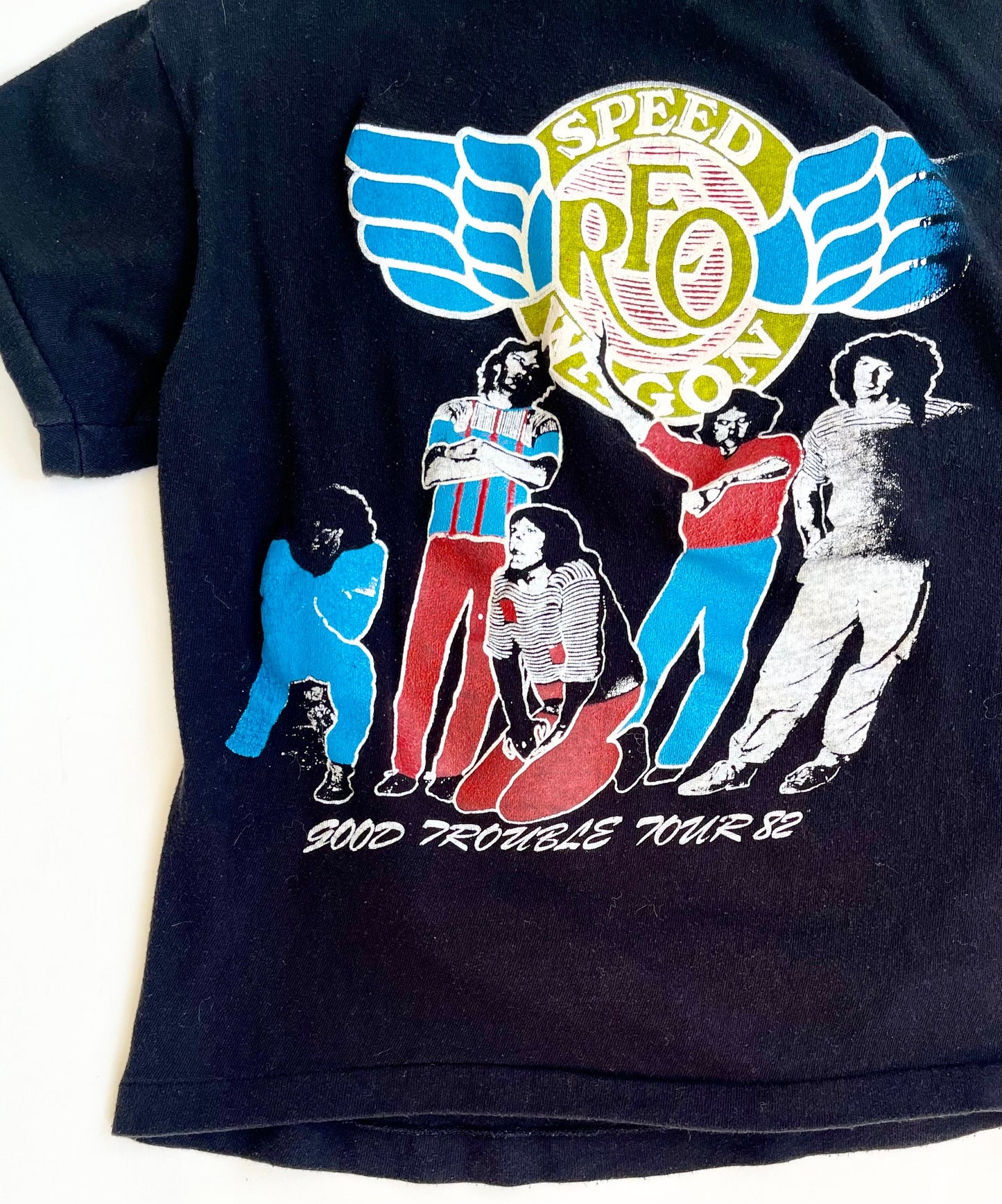 Vintage 1982 REO Speedwagon Tour Tee - Faded Black Cotton