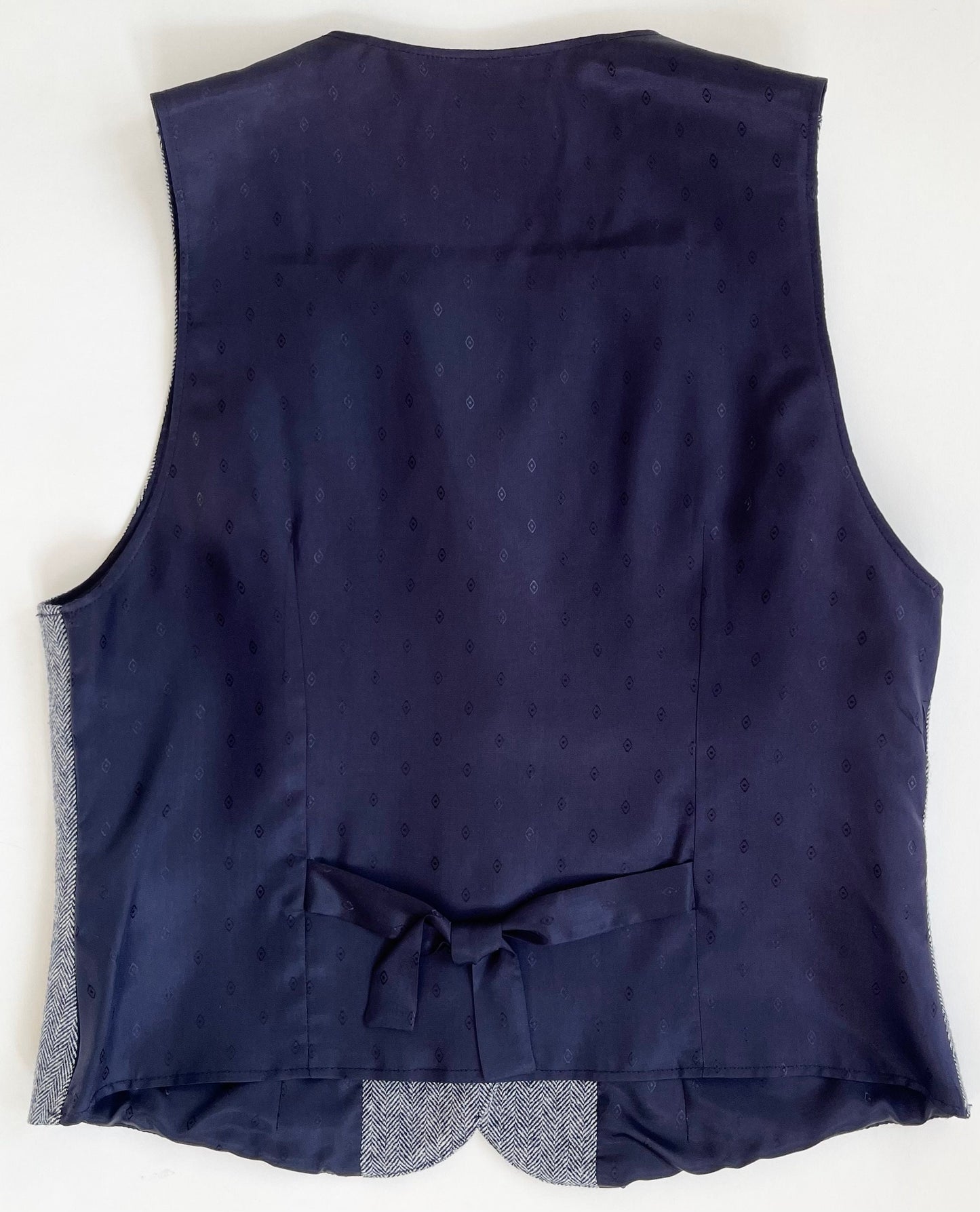 Vintage 90s Pendleton Wool Vest Waistcoat Navy Blue Herringbone