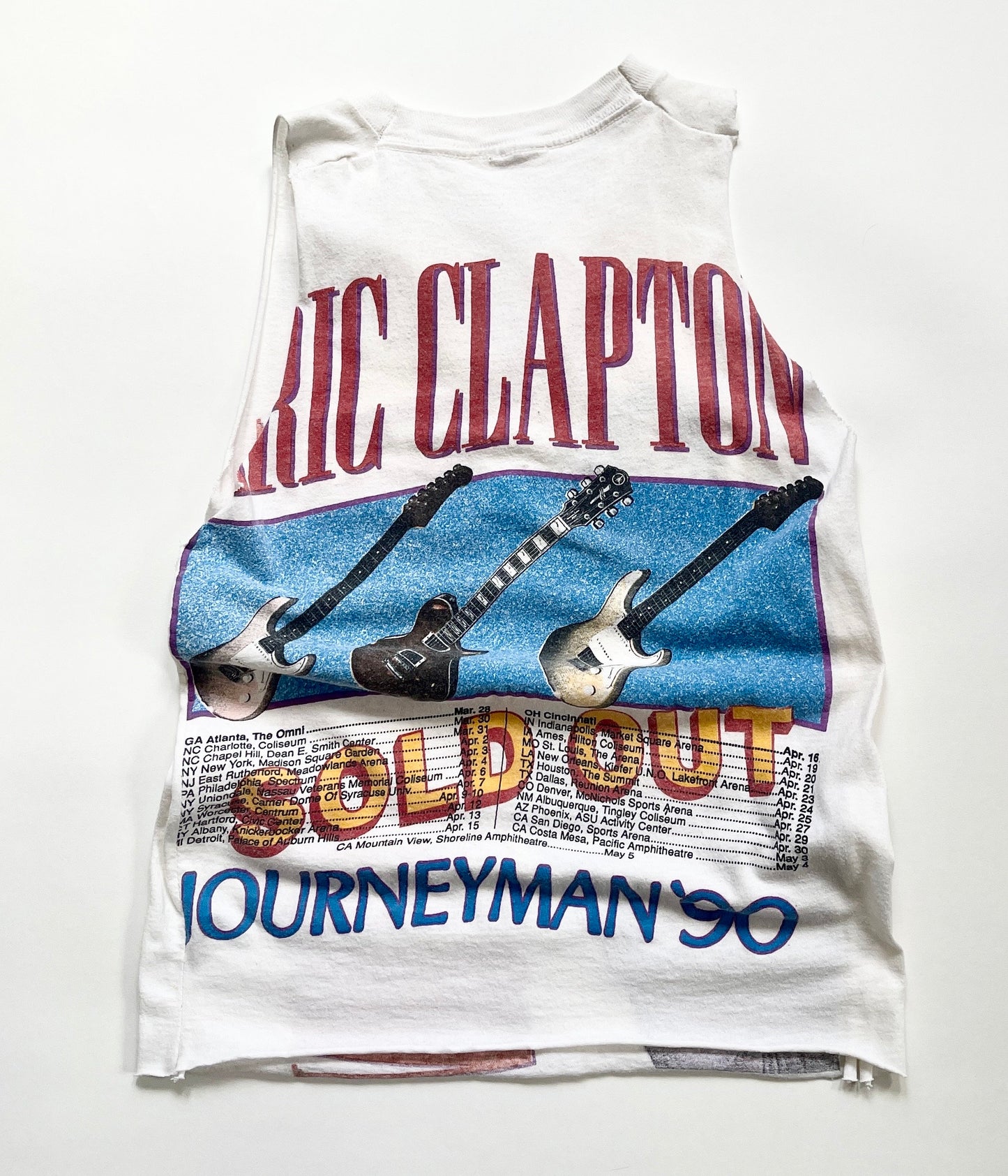 Vintage 90s Eric Clapton 1990 Journeyman Tour Muscle Tank