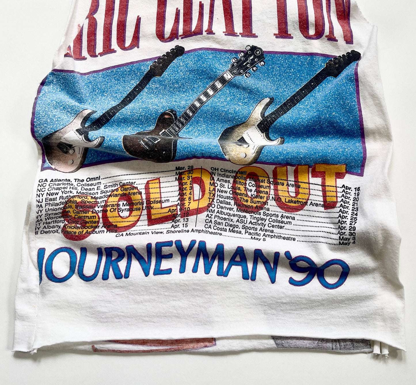 Vintage 90s Eric Clapton 1990 Journeyman Tour Muscle Tank