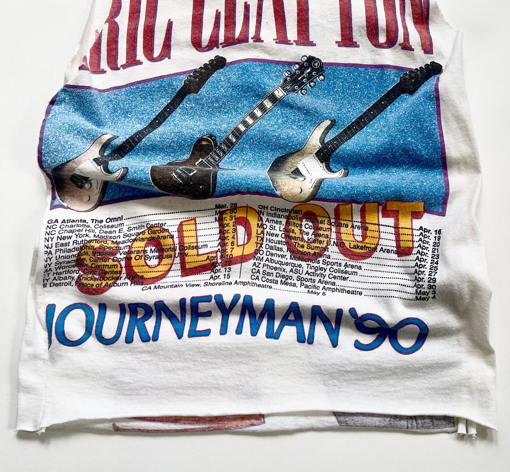 Vintage 90s Eric Clapton 1990 Journeyman Tour Muscle Tank