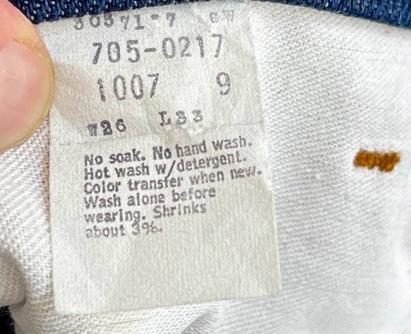 Vintage Levis 705 Jeans: 70s/80s Student Fit, Dark Wash (26x33)