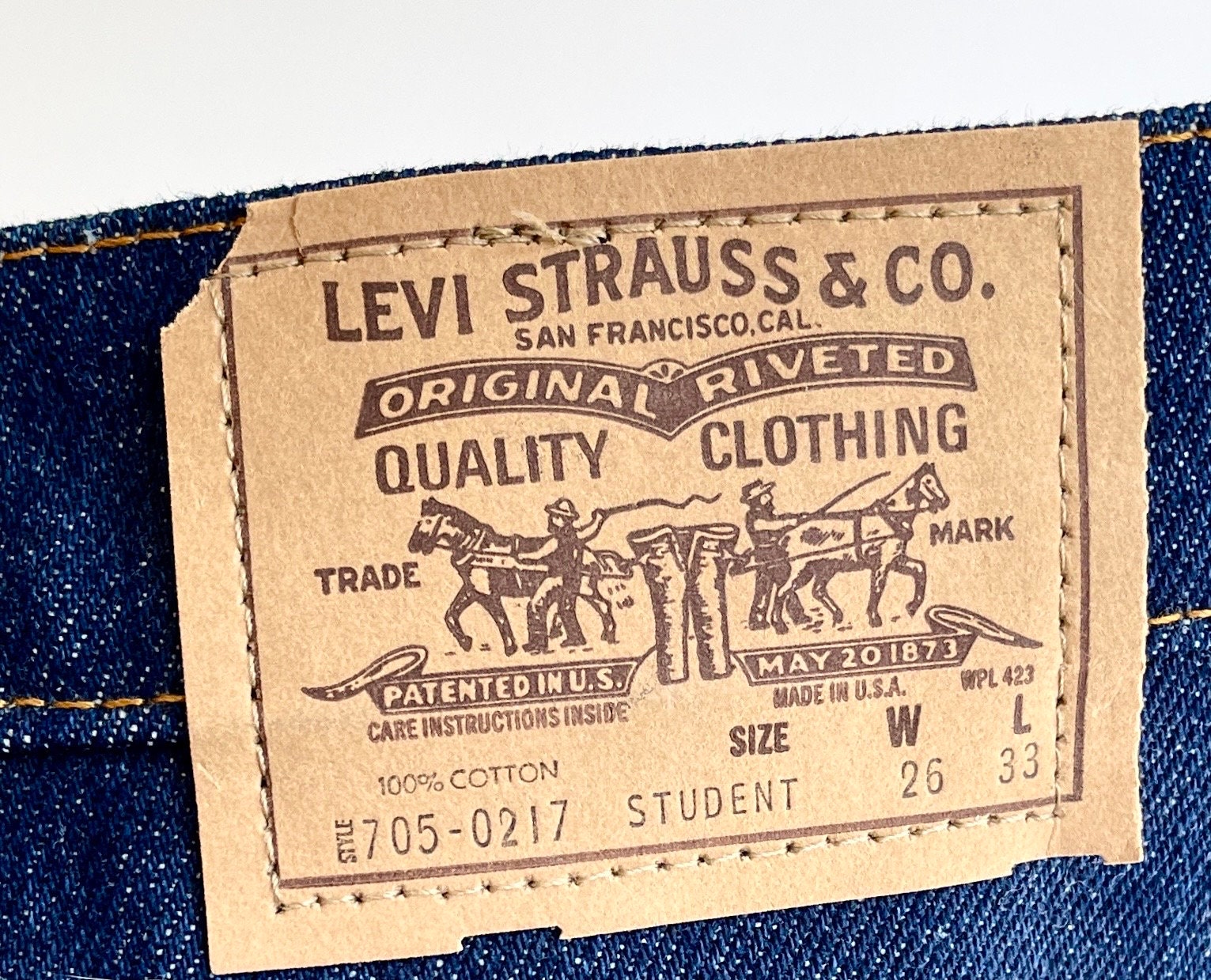 Vintage Levis 705 Jeans: 70s/80s Student Fit, Dark Wash (26x33)