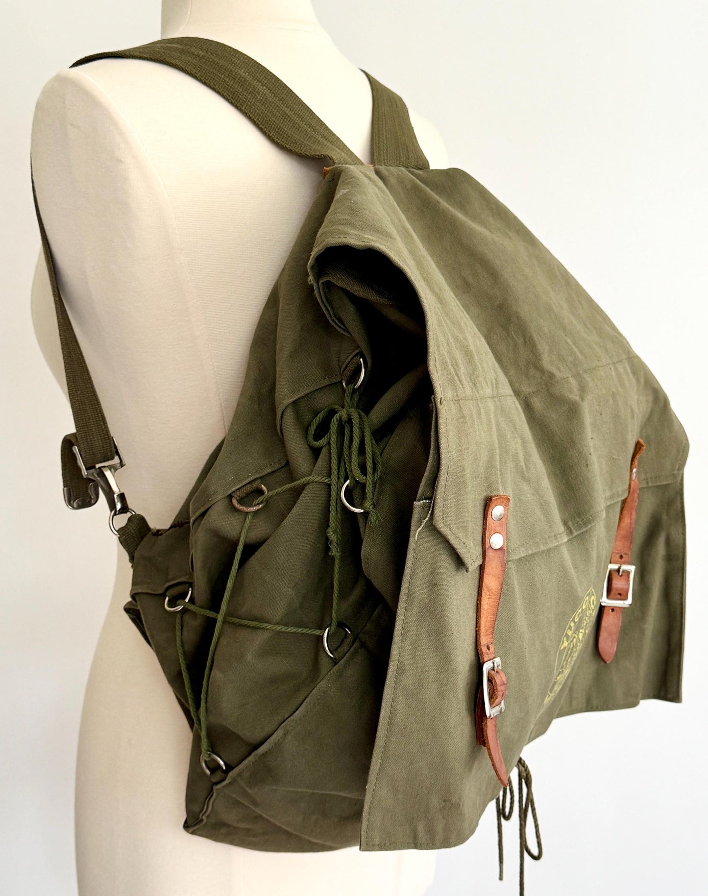 Vintage Army Green Canvas Yucca Pack Backpack Style 185