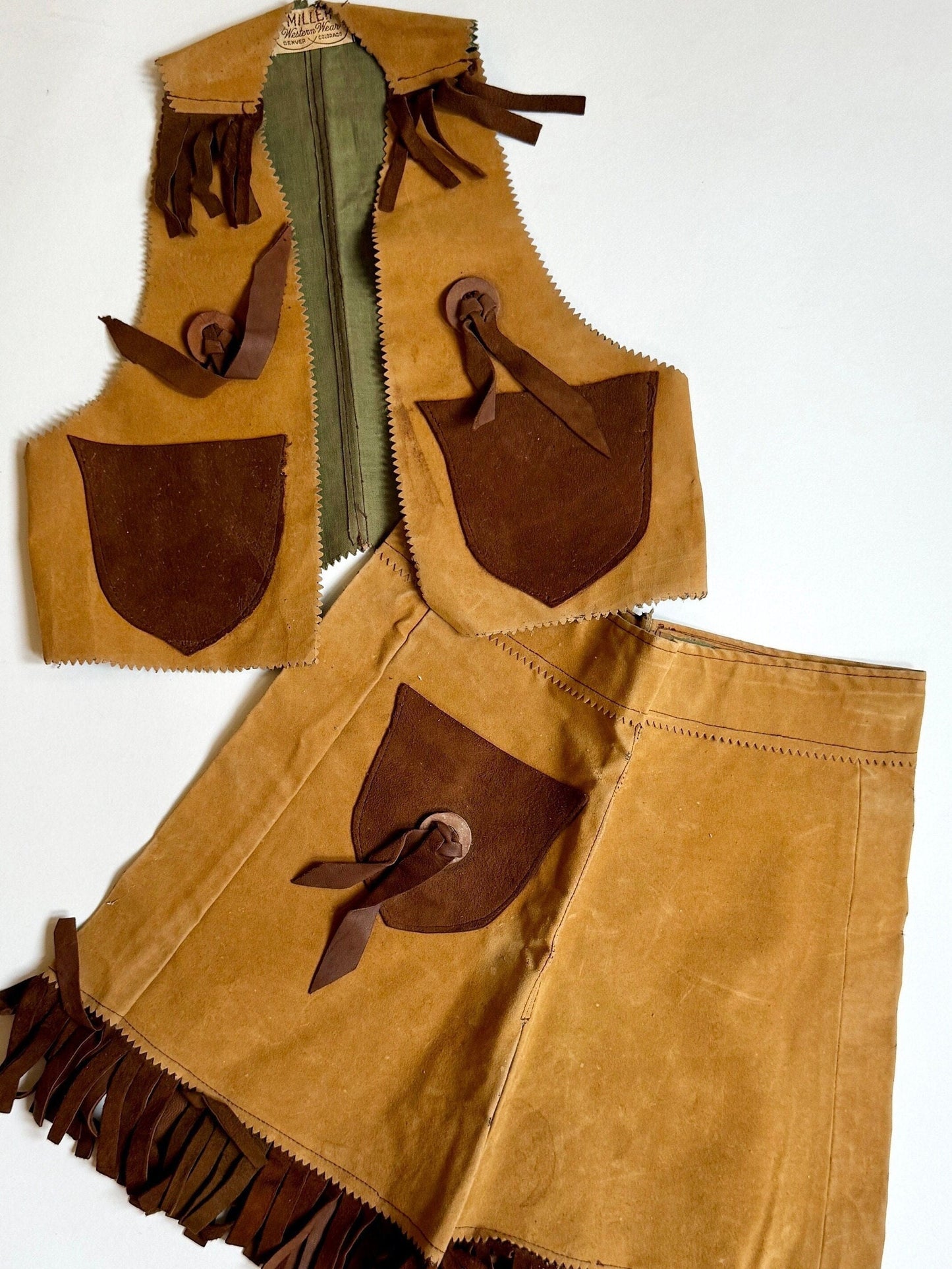 Vintage Cowgirl Costume: Miller's Western Wear Vest & Skirt