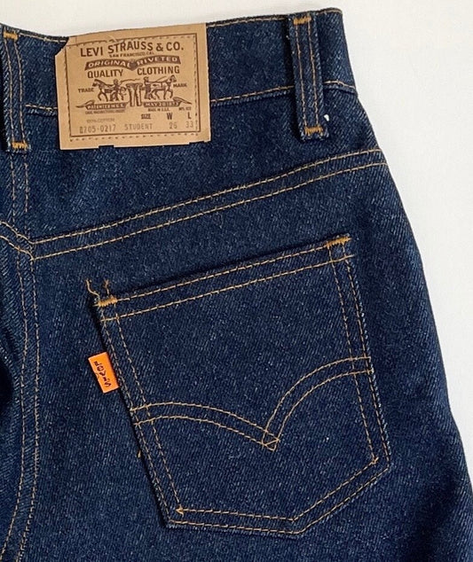 Vintage Levis 705 Jeans: 70s/80s Student Fit, Dark Wash (26x33)