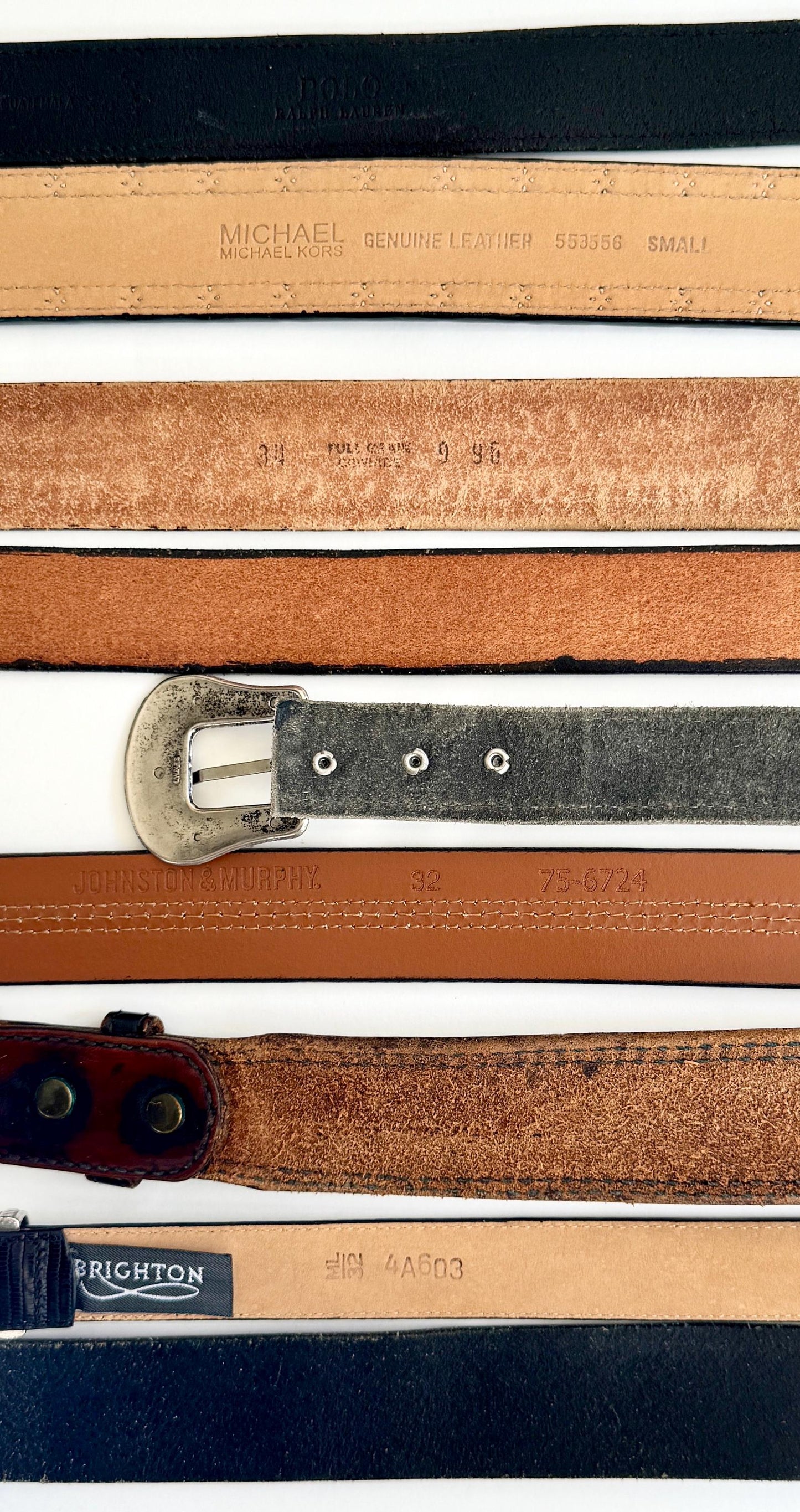 Vintage Western Leather Belt: Tooled, Stitched, Embossed Straps