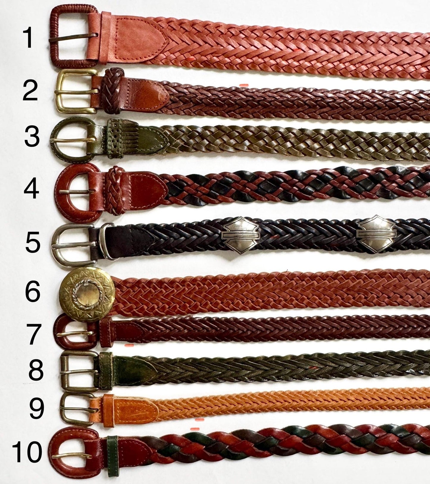 Vintage Braided Woven Leather Belt: 80s-90s Neutral Style
