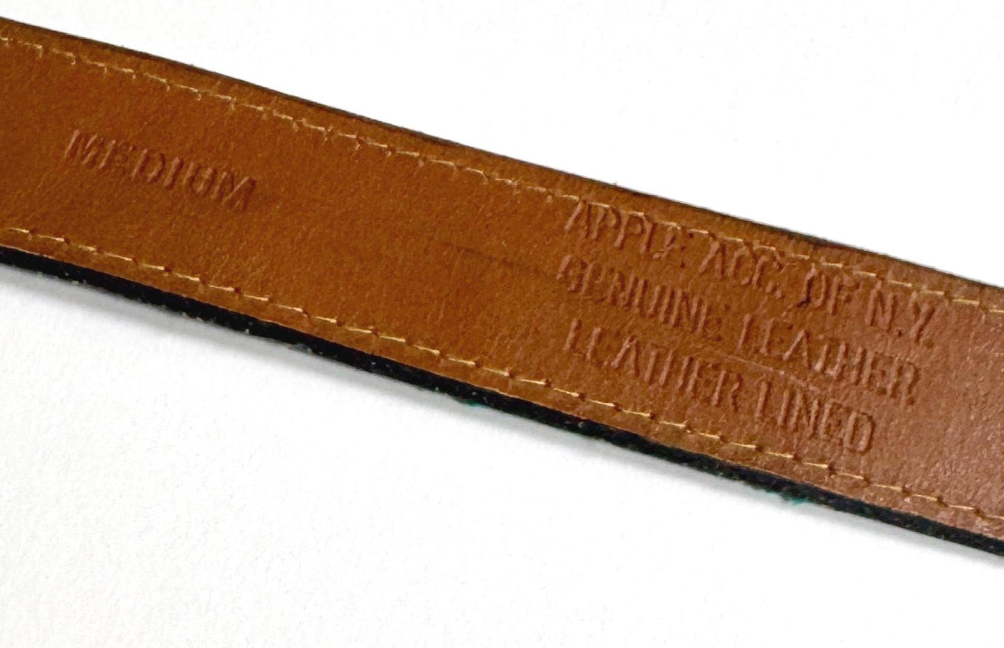 Vintage Turquoise Western Belt Reptile Embossed Leather Strap