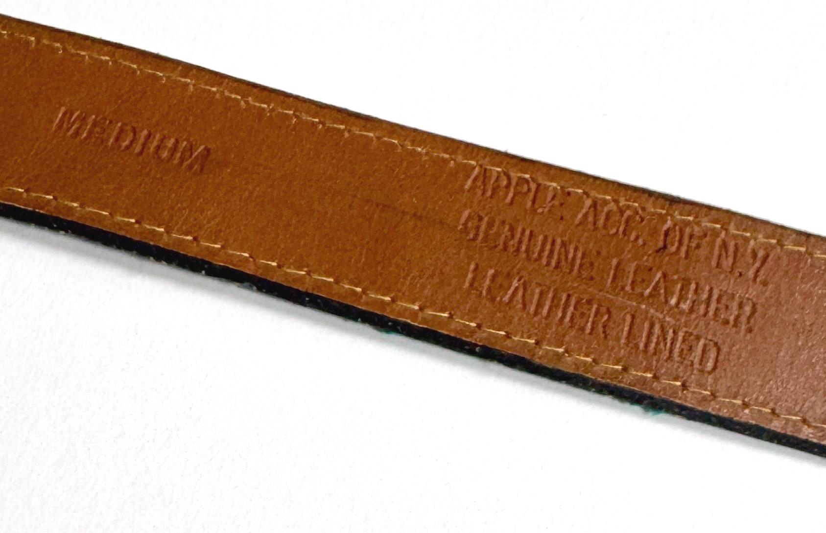 Vintage Turquoise Western Belt Reptile Embossed Leather Strap