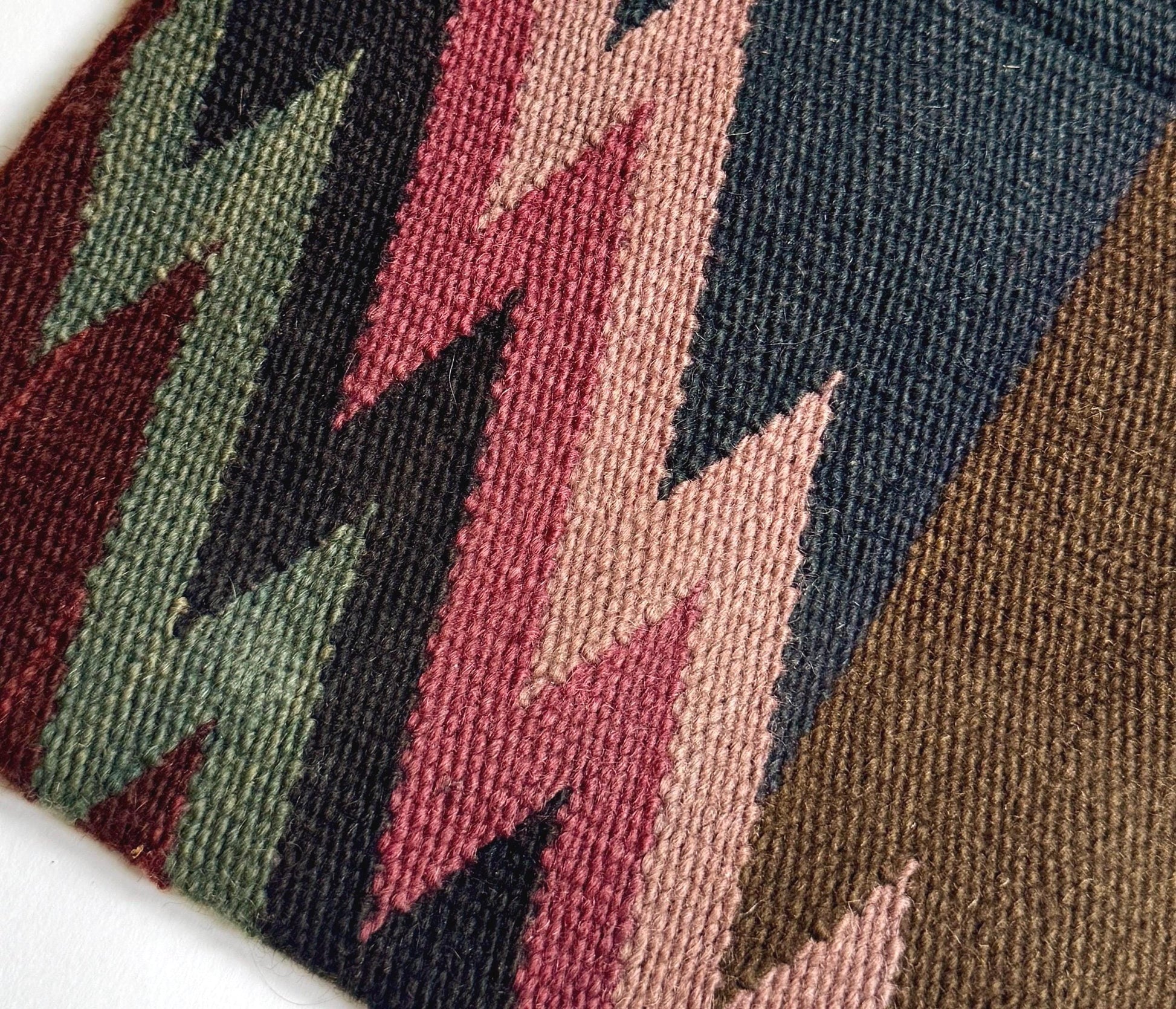 Southwest Handwoven Wool Clutch Bag Purse Pouch Vintage Geometric Weaving Likely Southwest Native American Navajo