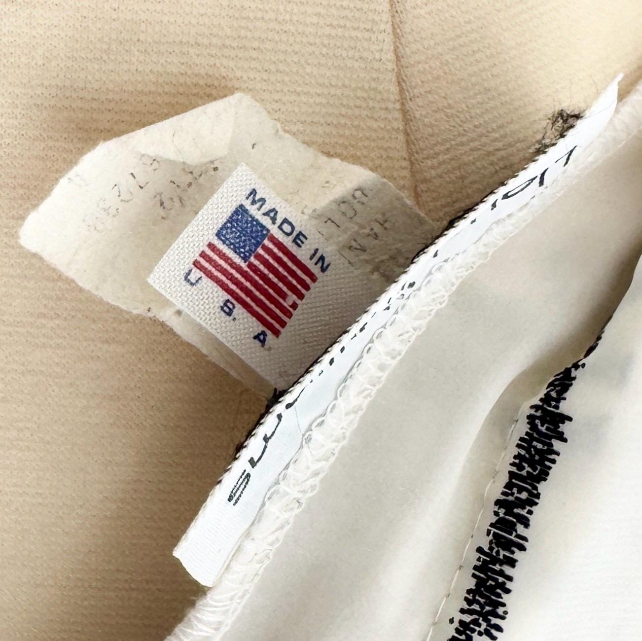Vintage White Striped Midi Skirt Minimalist Style Made in USA
