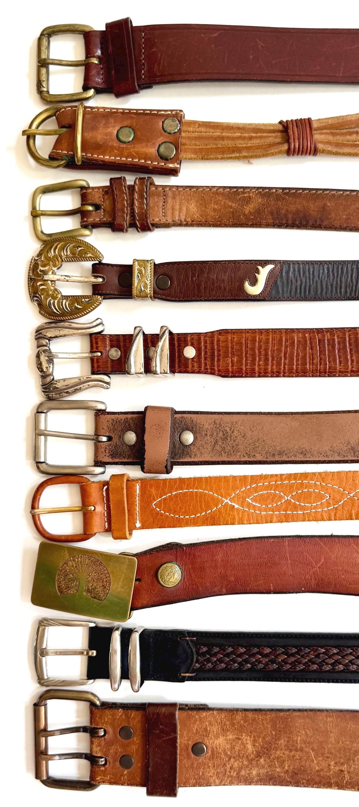 BOHO HIPPIE Bonded Leather Buckle Belt Hippie Butterfly Belt main image 4