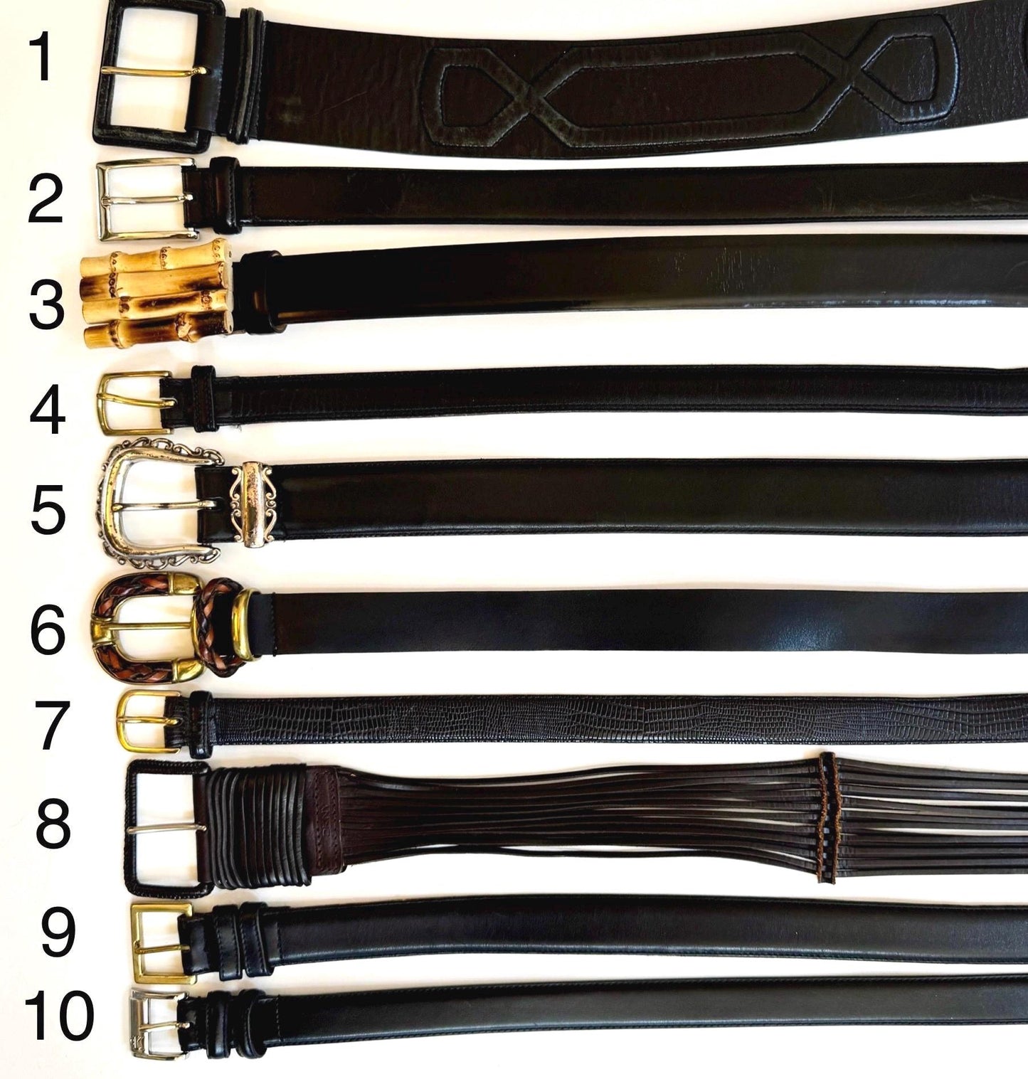 Vintage Black Belt Minimalist Leather Strap