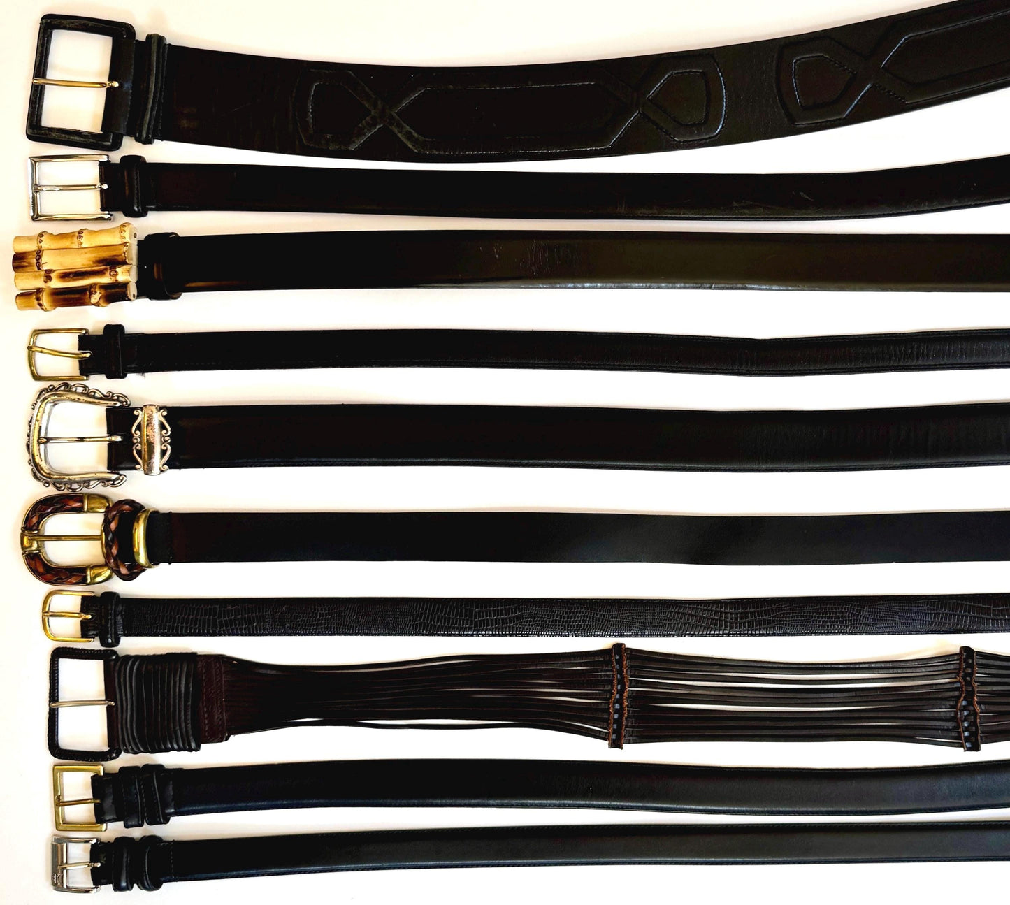 Vintage Black Belt Minimalist Leather Strap