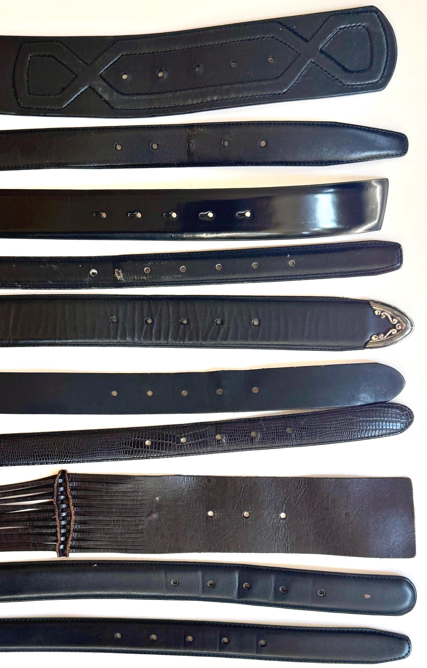Vintage Black Belt Minimalist Leather Strap