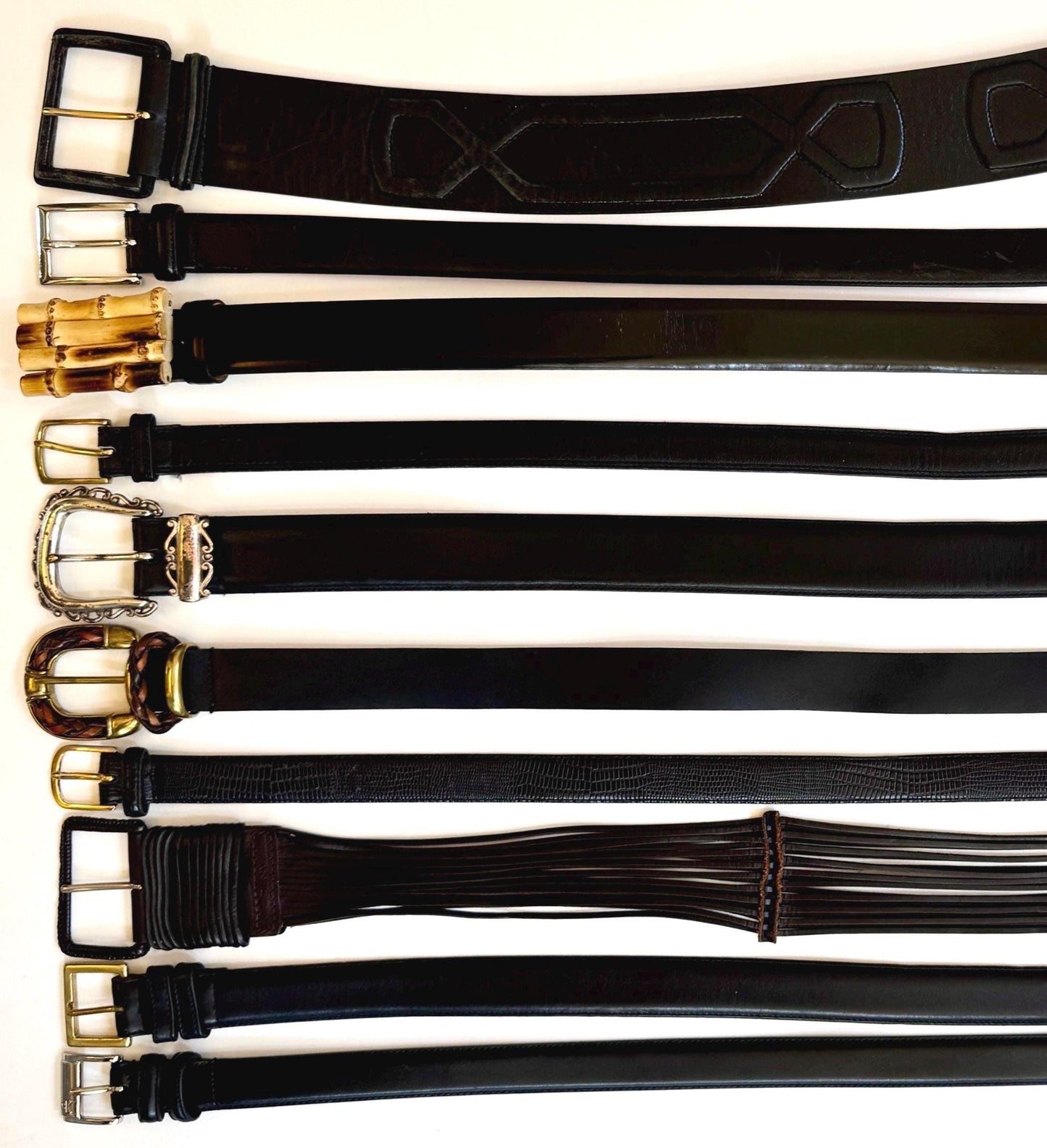 Vintage Black Belt Minimalist Leather Strap