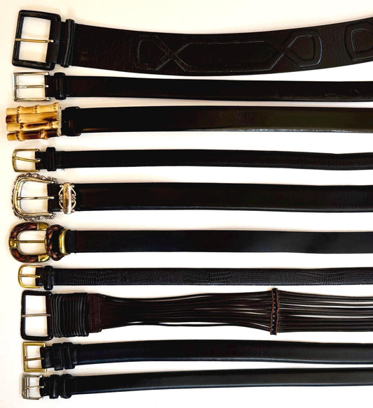 Vintage Black Belt Minimalist Leather Strap