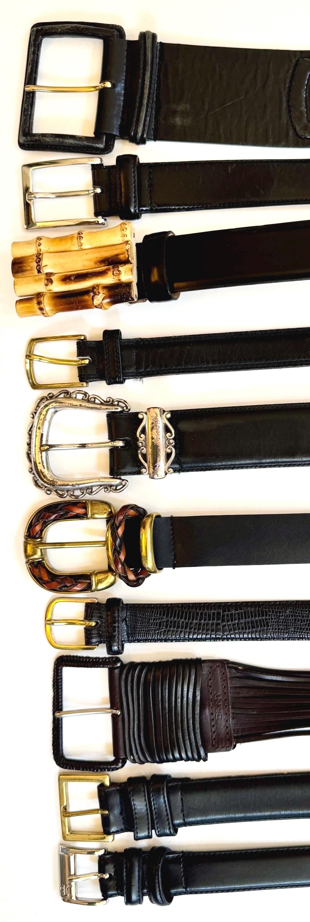 Vintage Black Belt Minimalist Leather Strap