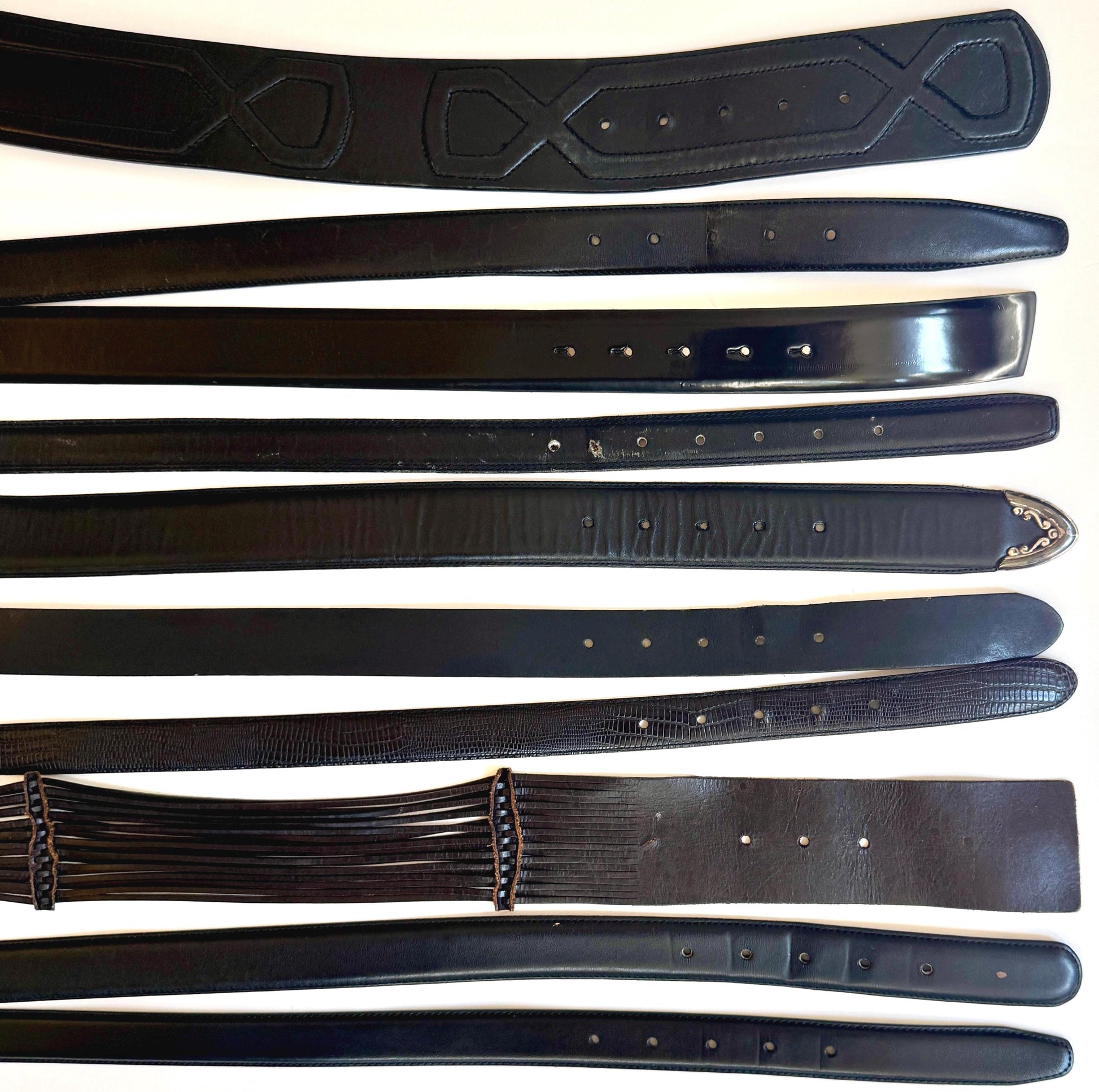 Vintage Black Belt Minimalist Leather Strap