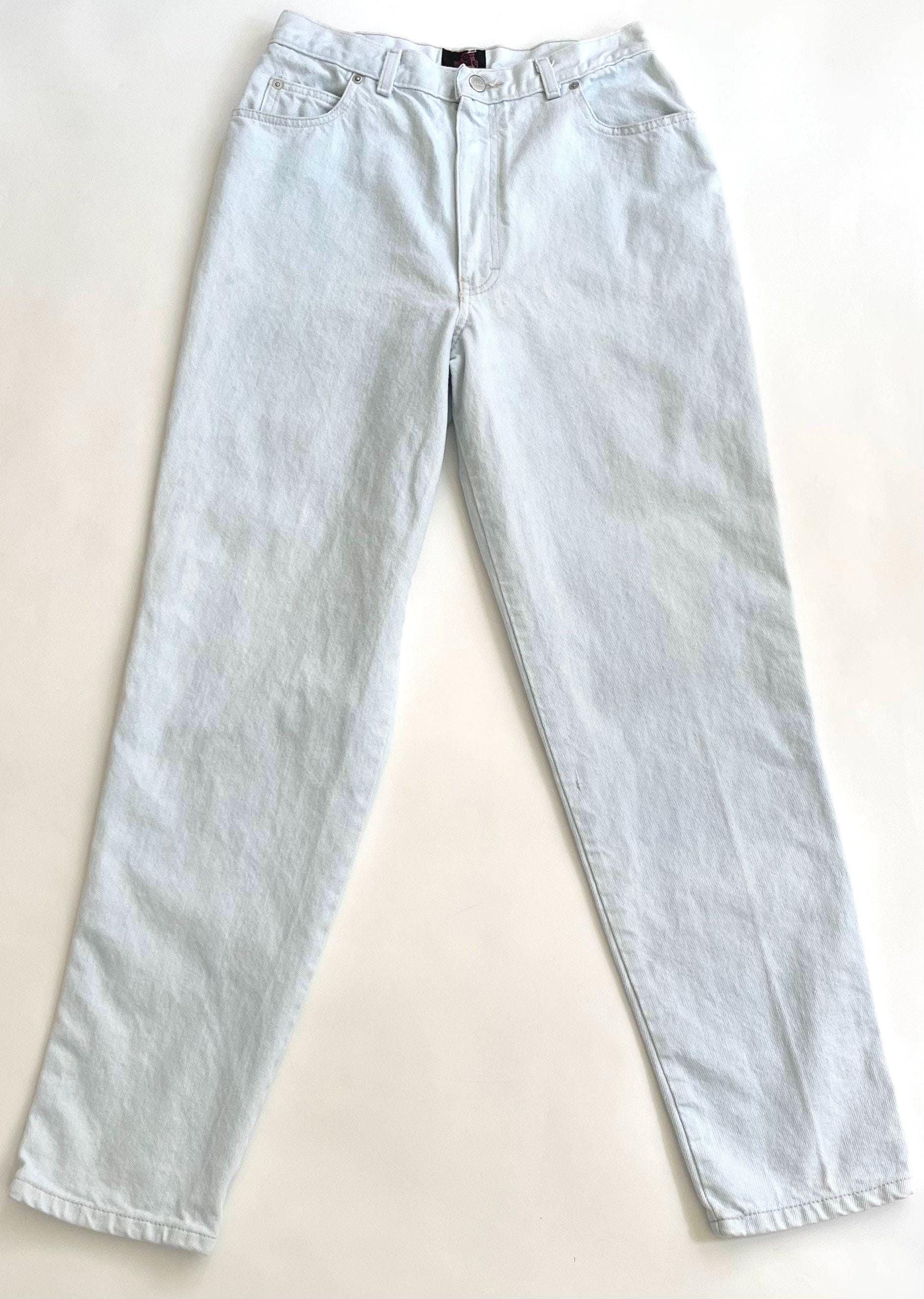 80s Vintage Sasson Jeans Light Wash Mom Jean High Waist Womens Denim