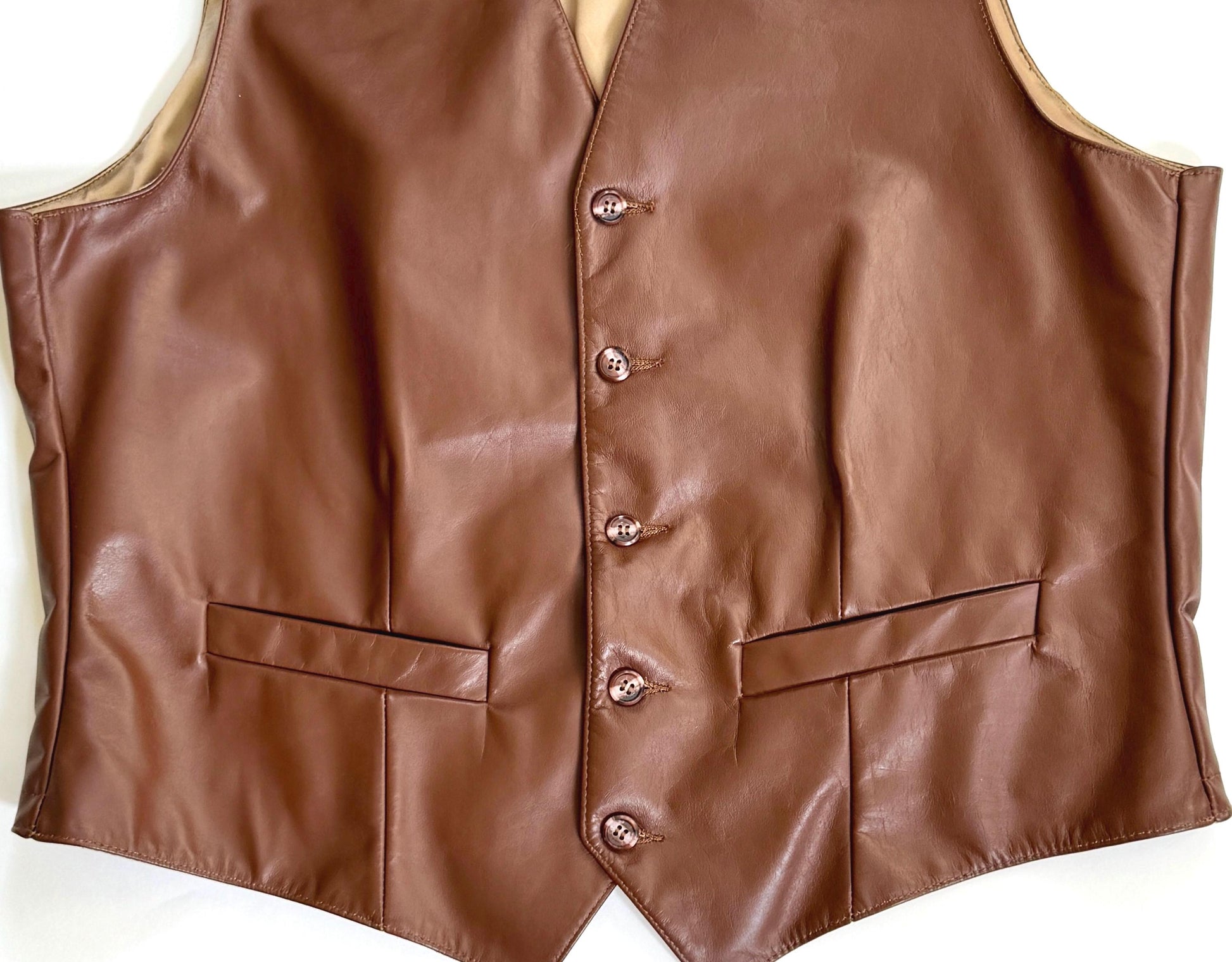 Vintage Western Leather Vest 60s 70s Scully Westernwear California