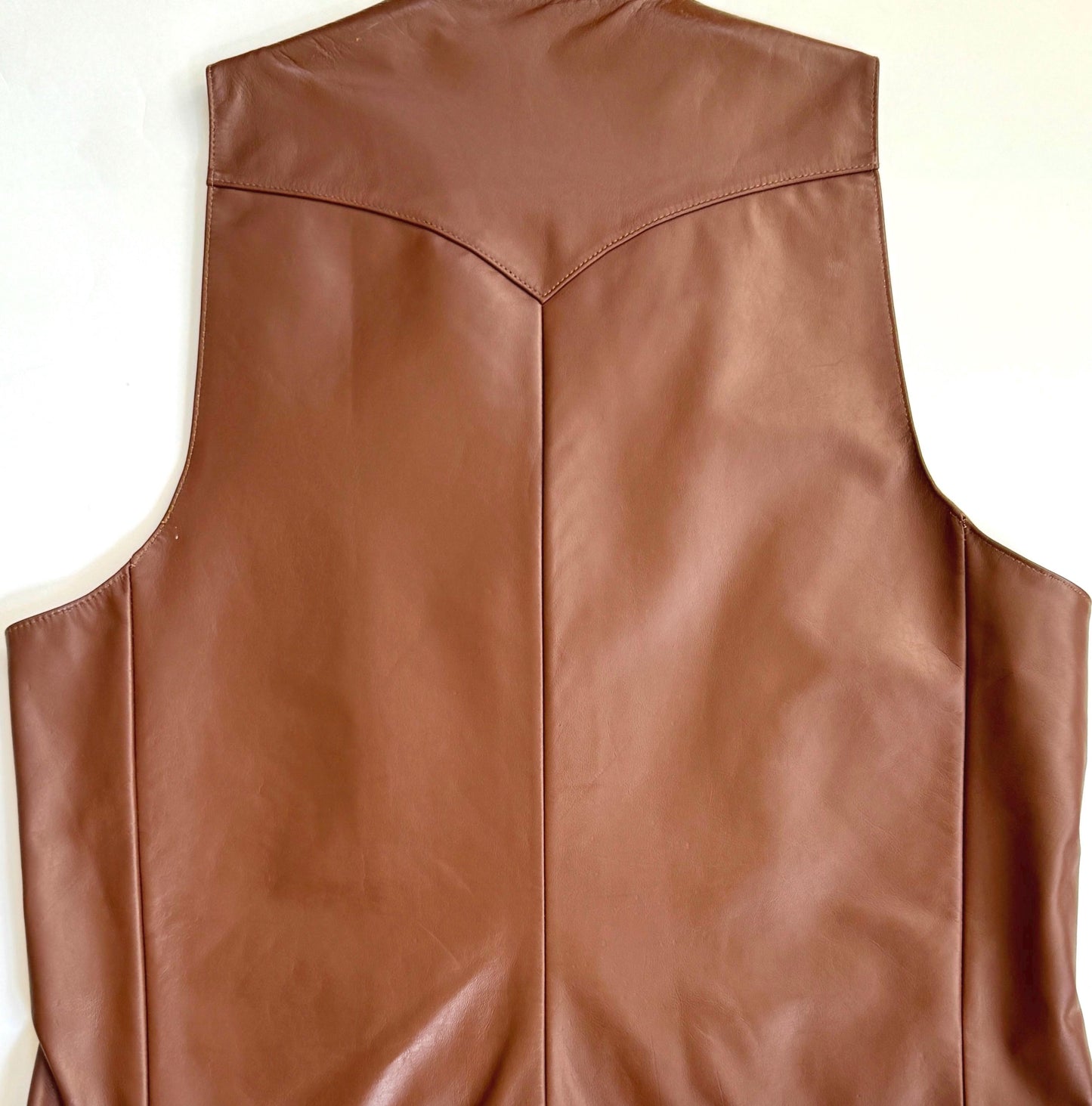Vintage Western Leather Vest 60s 70s Scully Westernwear California