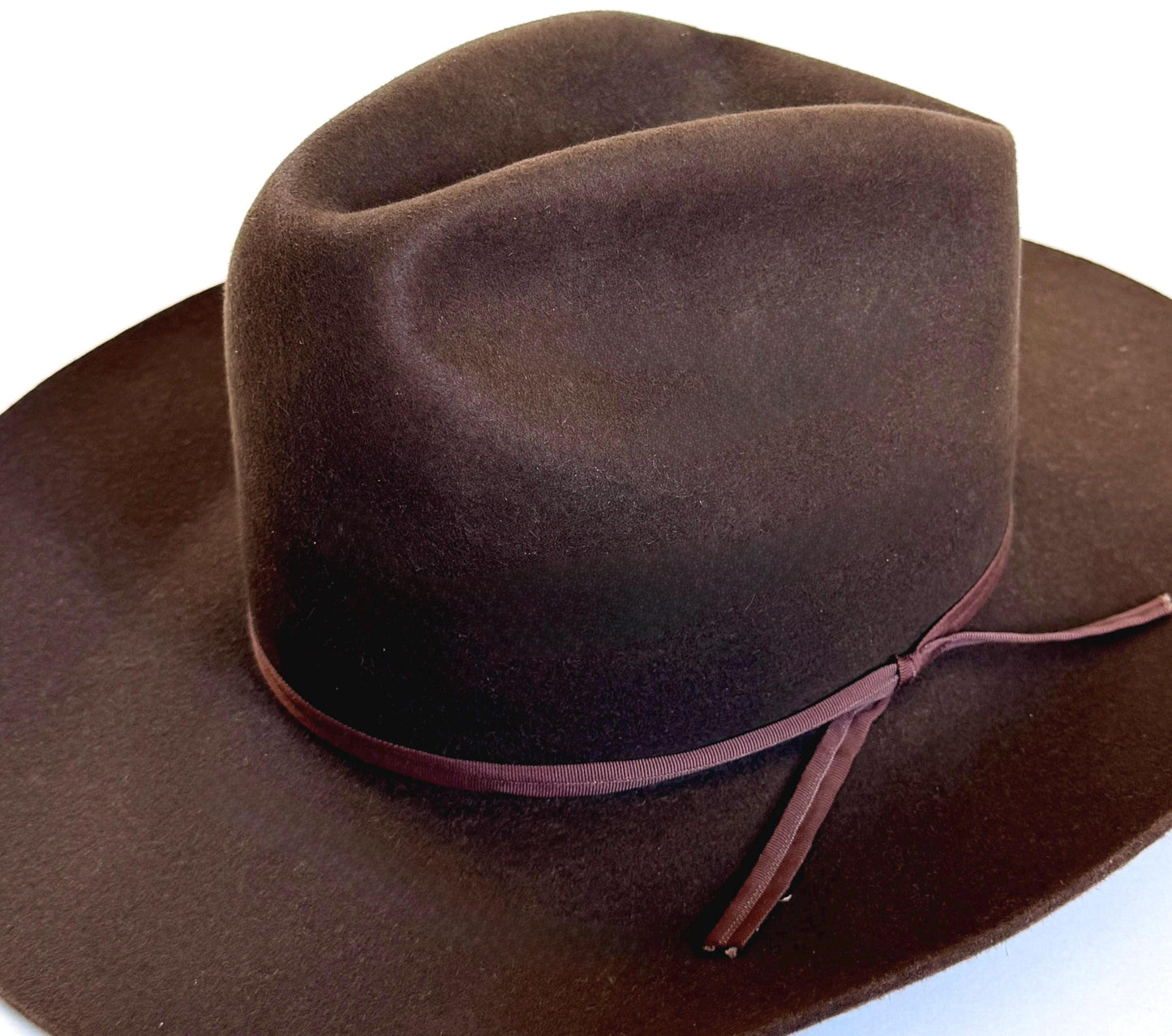 Vintage Cowboy Hat 3X Beaver Fur Dark Brown XXX Miller Bros Western Mens Womens Hat Size 7