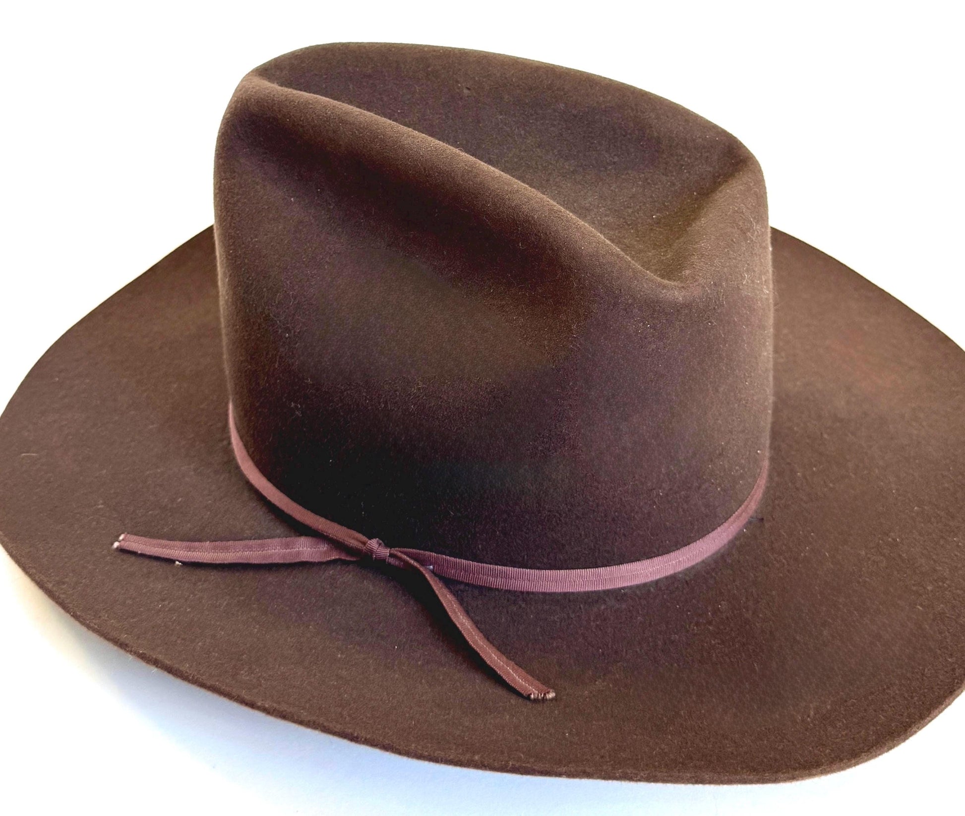 Vintage Cowboy Hat 3X Beaver Fur Dark Brown XXX Miller Bros Western Mens Womens Hat Size 7