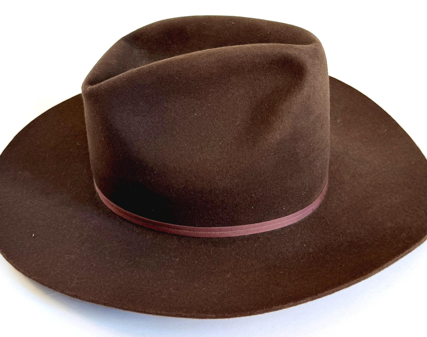 Vintage Cowboy Hat 3X Beaver Fur Dark Brown XXX Miller Bros Western Mens Womens Hat Size 7