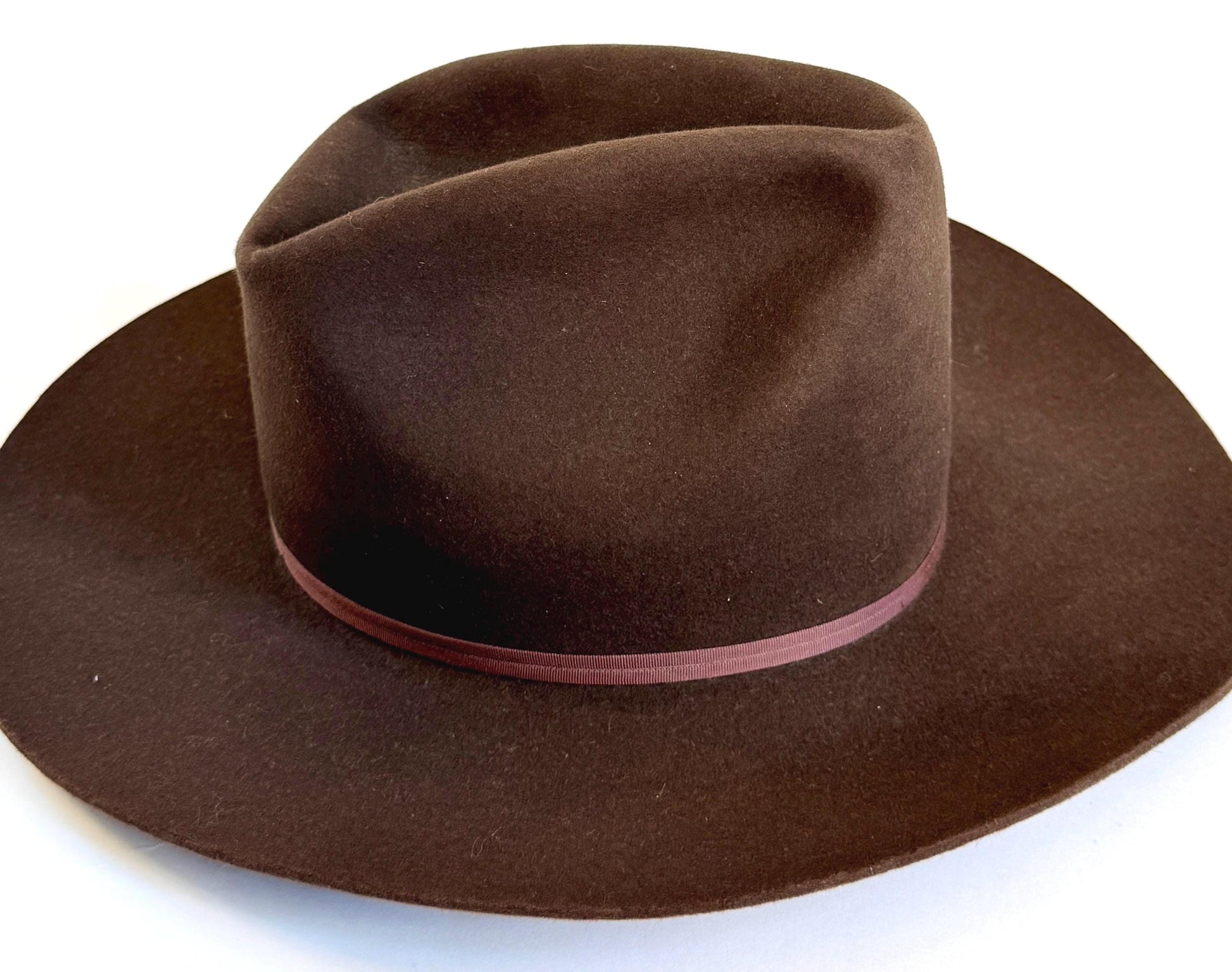 Vintage Cowboy Hat 3X Beaver Fur Dark Brown XXX Miller Bros Western Mens Womens Hat Size 7