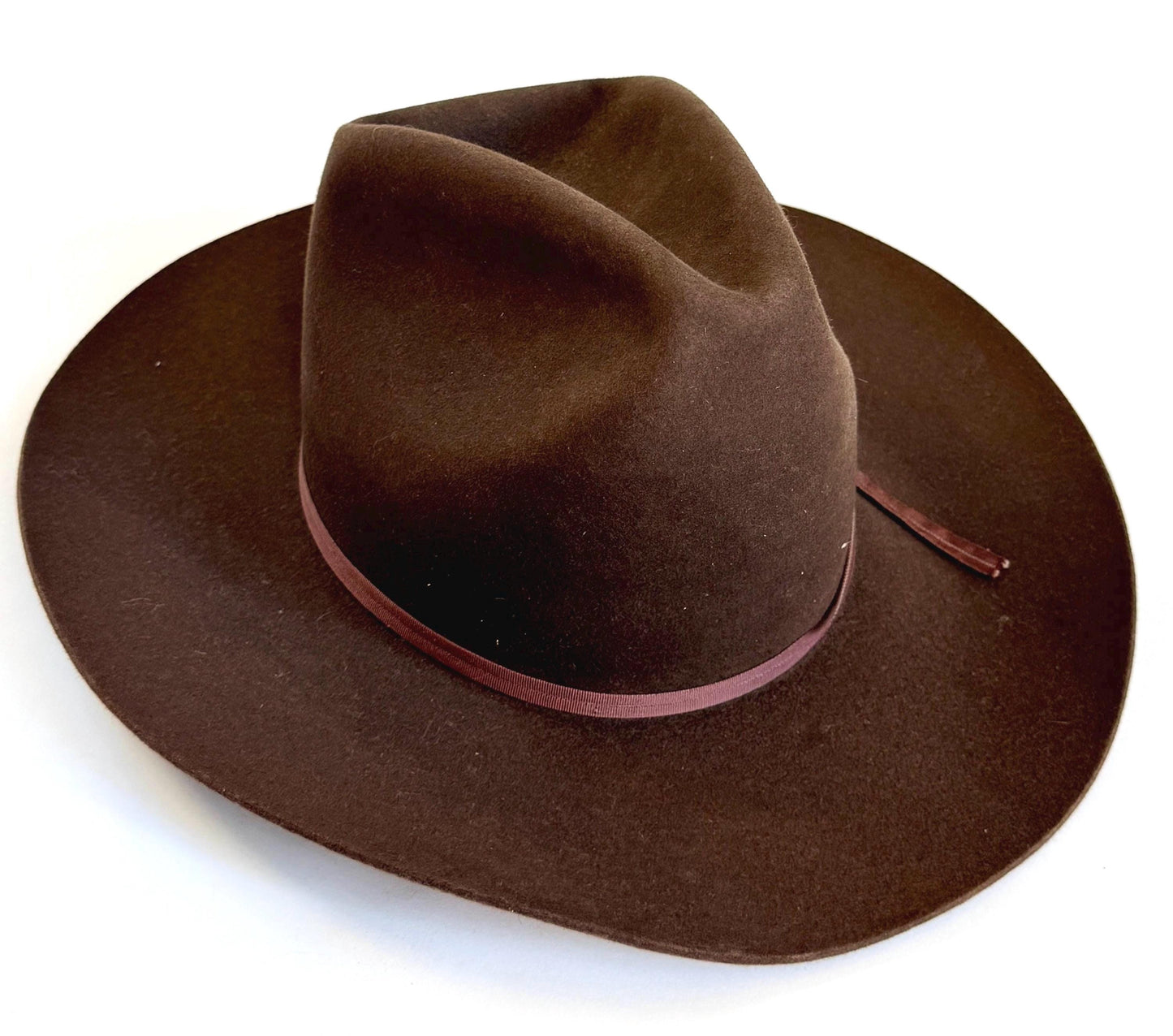 Vintage Cowboy Hat 3X Beaver Fur Dark Brown XXX Miller Bros Western Mens Womens Hat Size 7