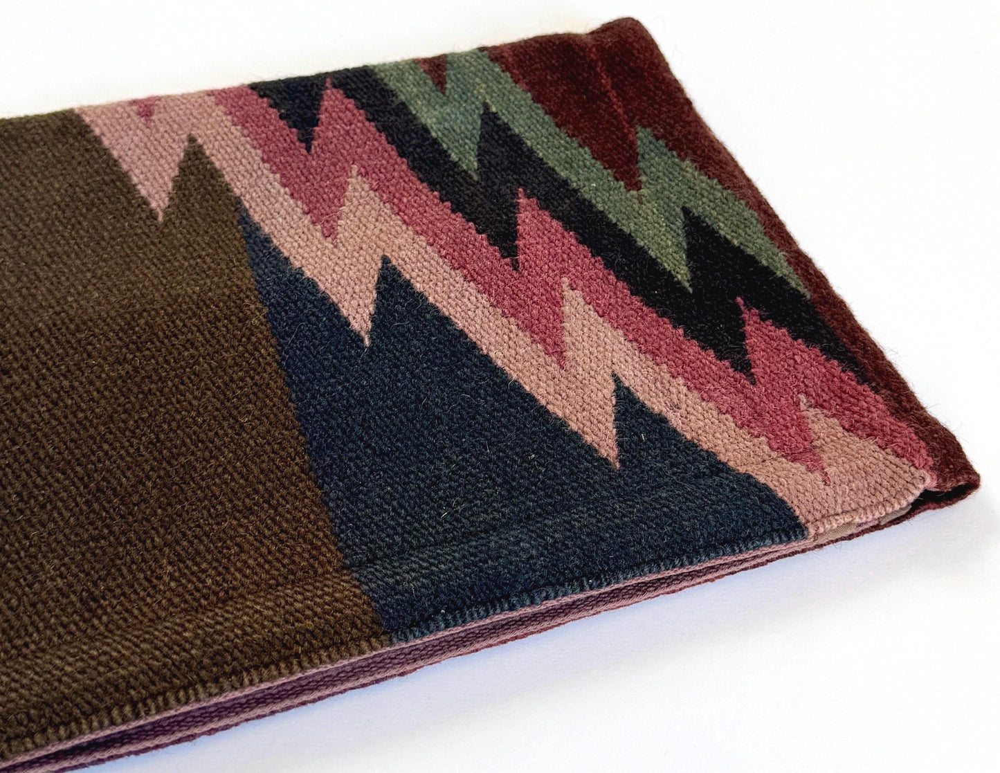 Southwest Handwoven Wool Clutch Bag Purse Pouch Vintage Geometric Weaving Likely Southwest Native American Navajo
