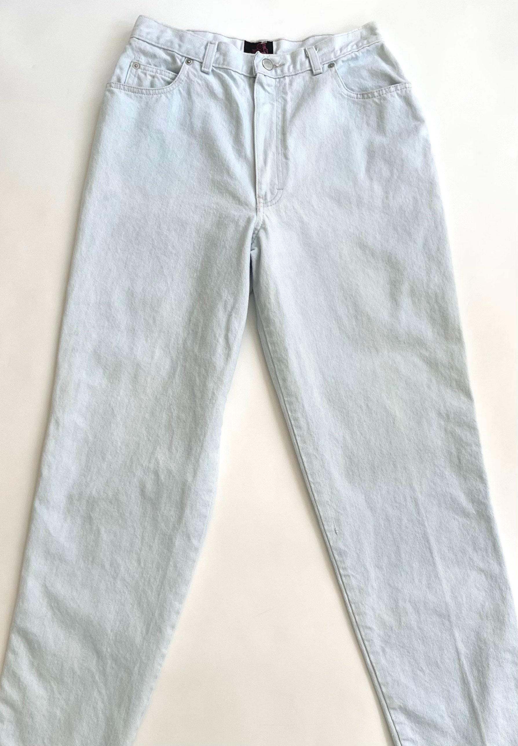 80s Vintage Sasson Jeans Light Wash Mom Jean High Waist Womens Denim