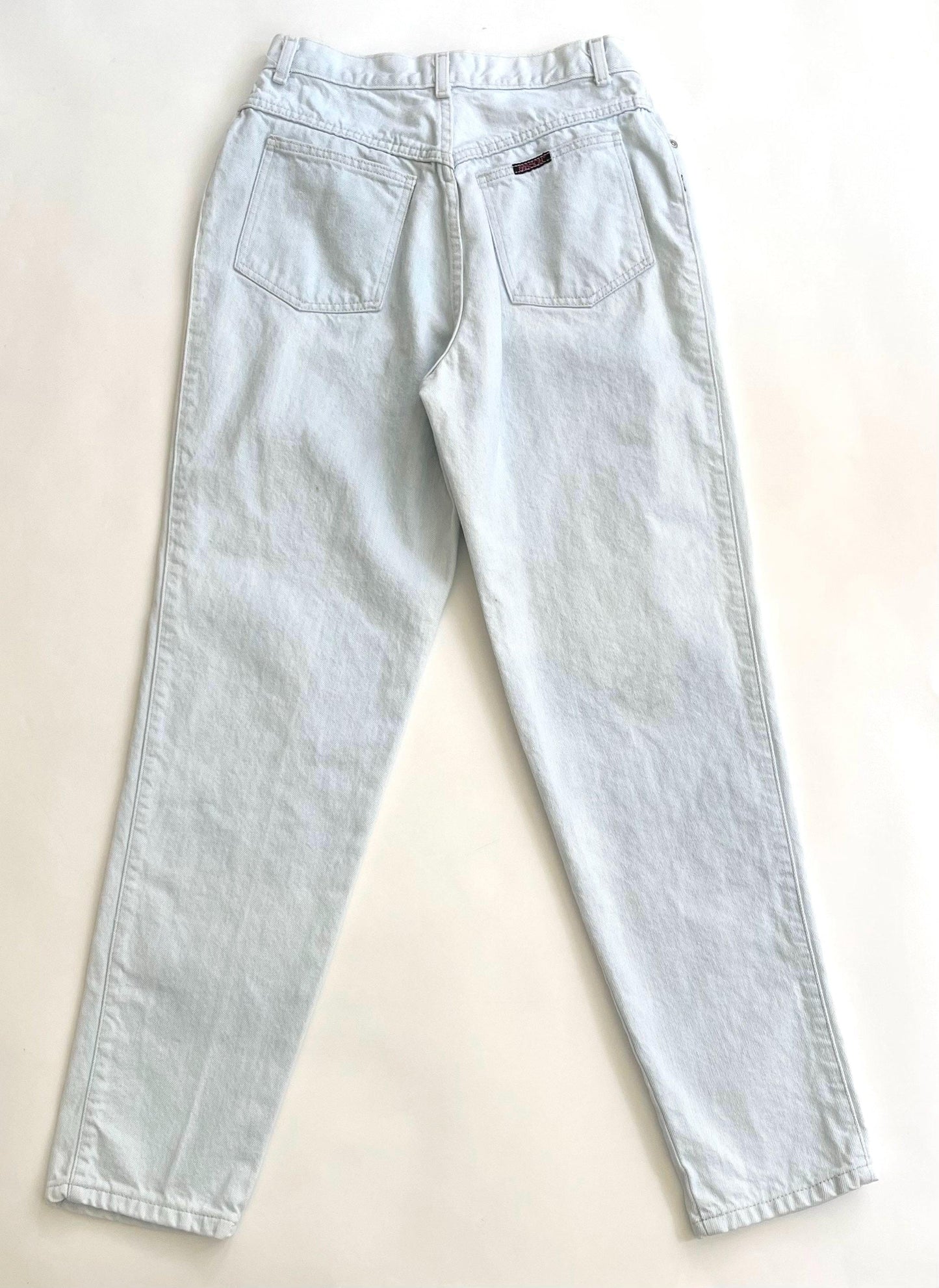 80s Vintage Sasson Jeans Light Wash Mom Jean High Waist Womens Denim