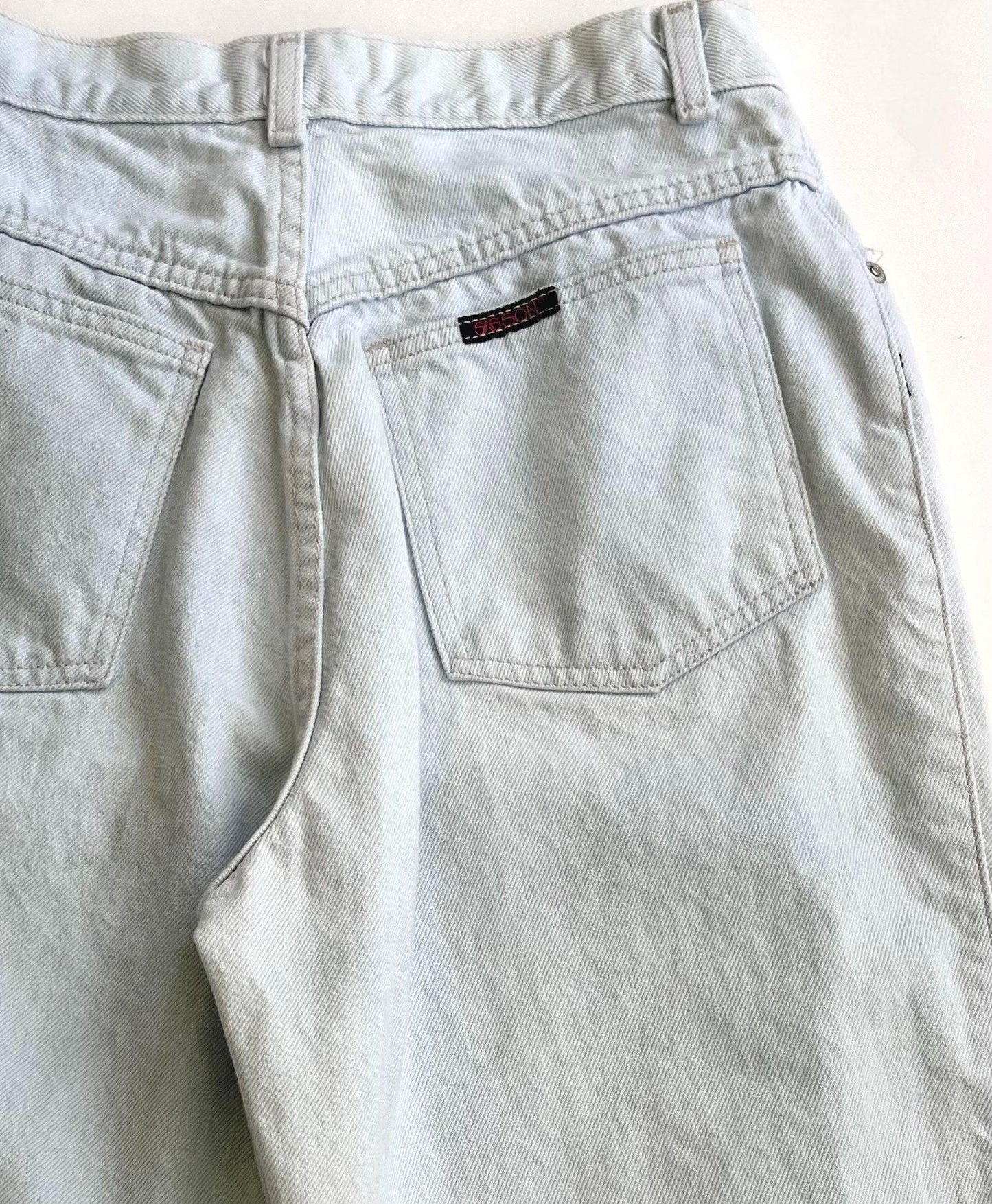 80s Vintage Sasson Jeans Light Wash Mom Jean High Waist Womens Denim