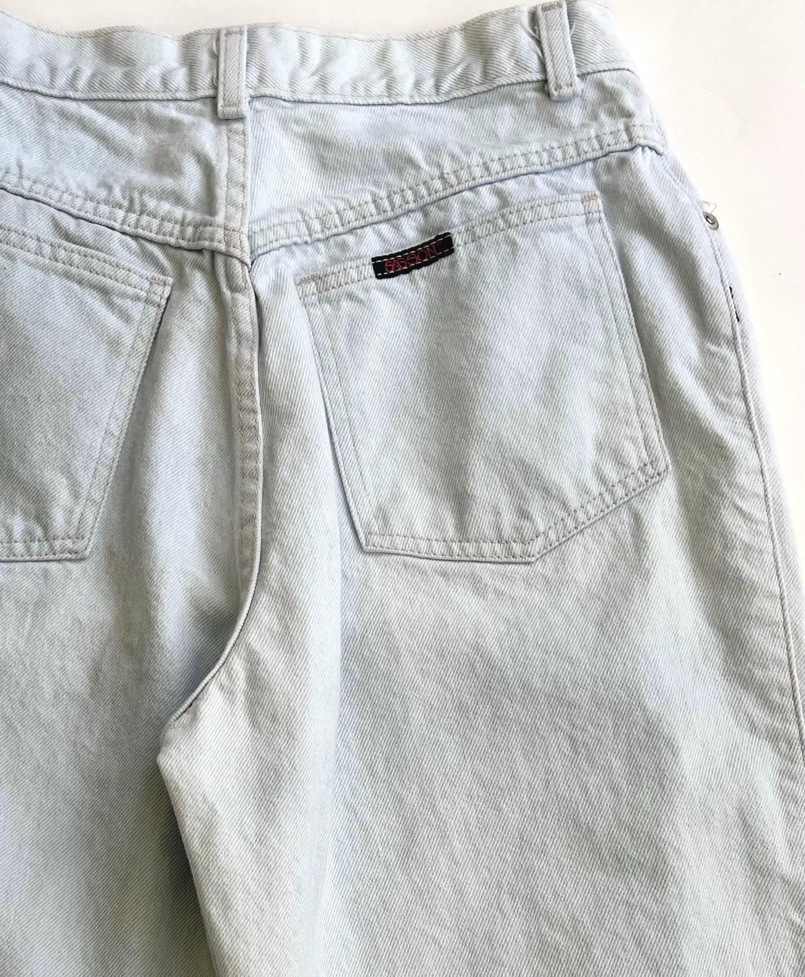 80s Vintage Sasson Jeans Light Wash Mom Jean High Waist Womens Denim