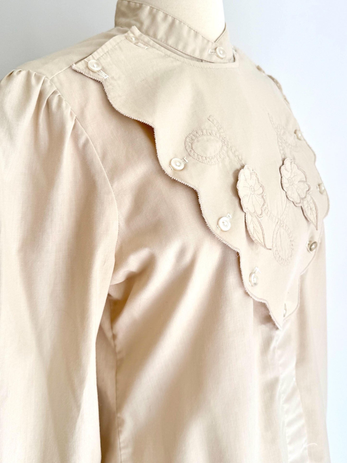 Vintage 70s H Bar C Western Embroidered Bib Front Shirt California Ranchwear
