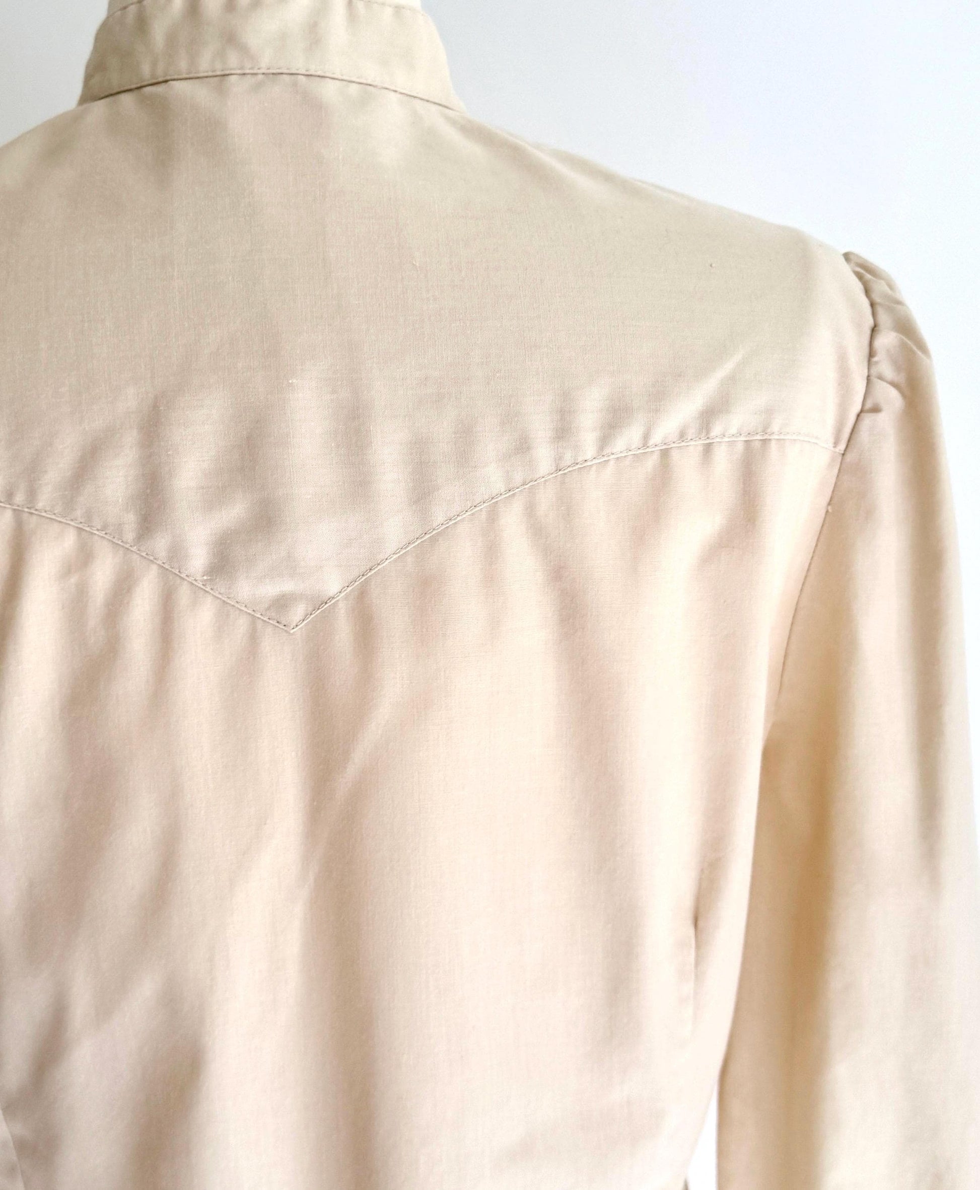 Vintage 70s H Bar C Western Embroidered Bib Front Shirt California Ranchwear