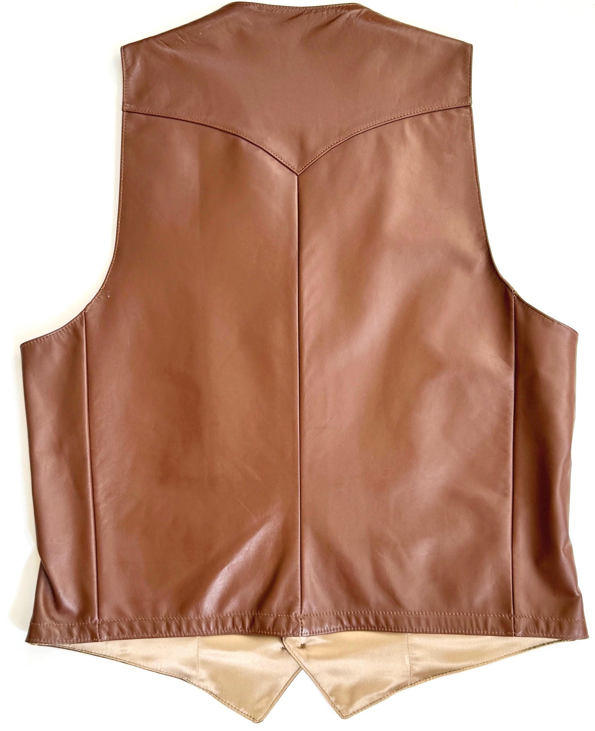 Vintage Western Leather Vest 60s 70s Scully Westernwear California