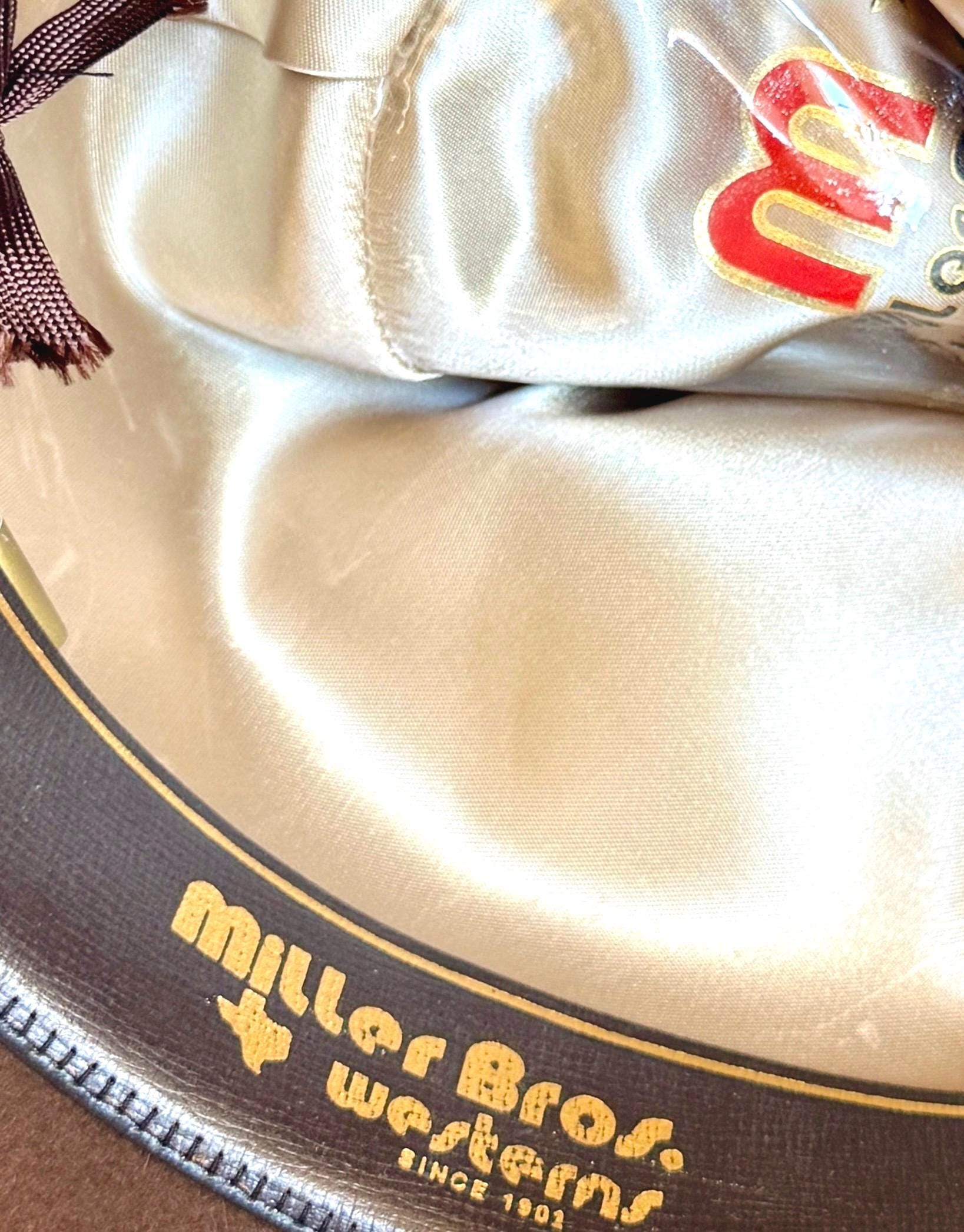 Vintage Cowboy Hat 3X Beaver Fur Dark Brown XXX Miller Bros Western Mens Womens Hat Size 7