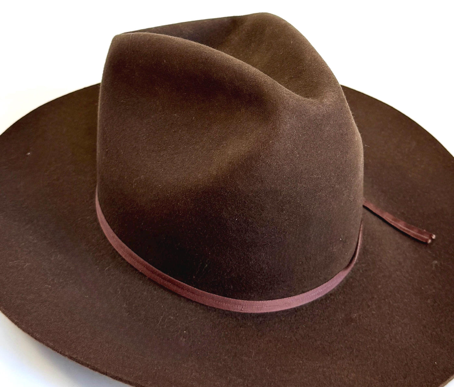Vintage Cowboy Hat 3X Beaver Fur Dark Brown XXX Miller Bros Western Mens Womens Hat Size 7