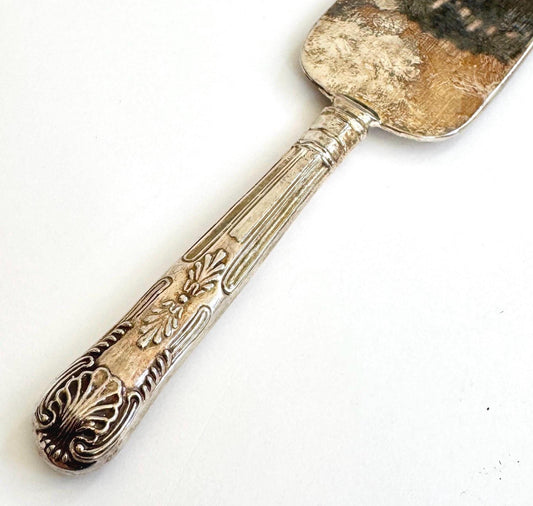 Silver Plate Wedding Cake Cutter Server Vintage Antique Classic Decorative Handle