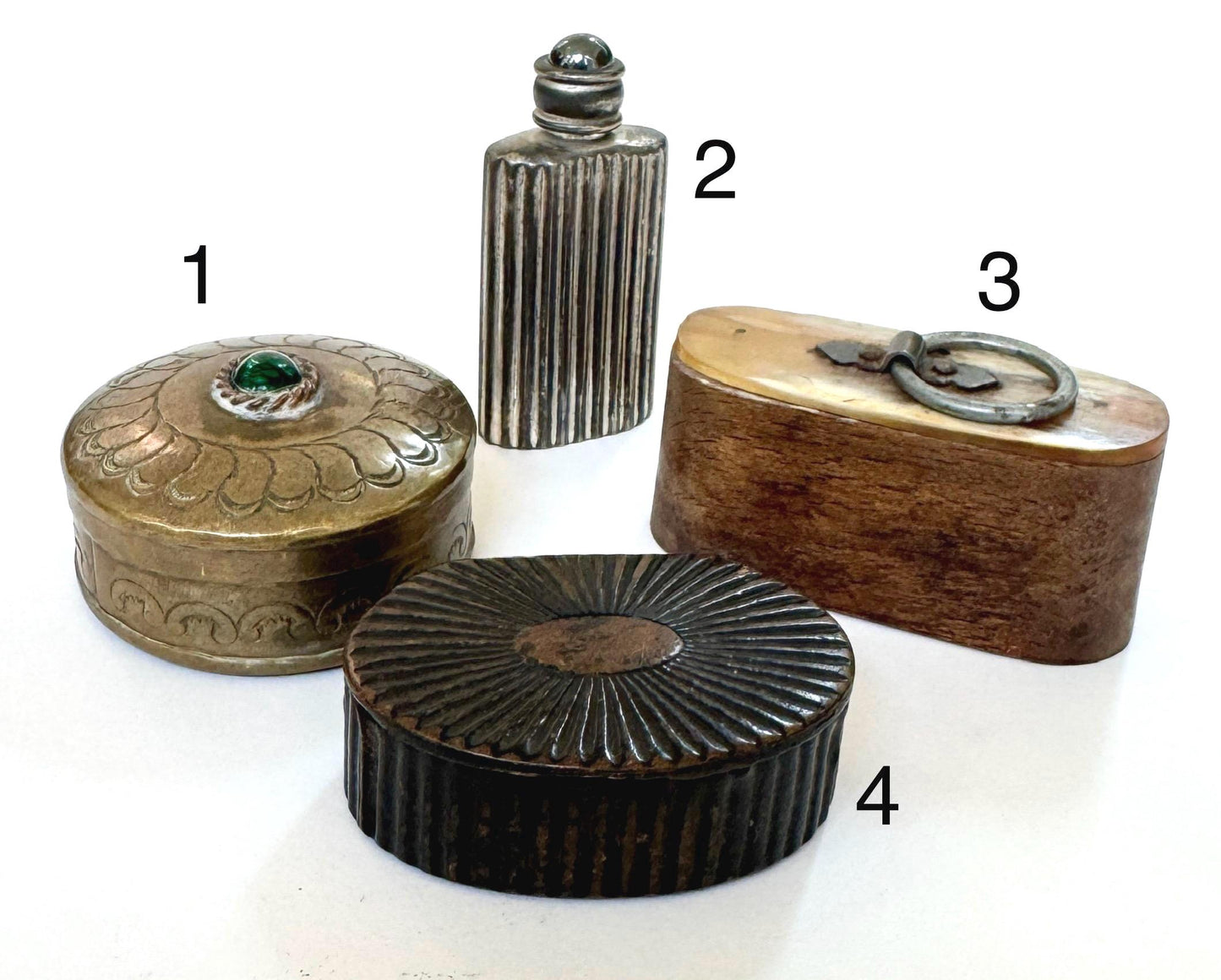 Vintage Antique Trinket Box Pillbox Perfume Vial Snuff Stash Trinket Style
