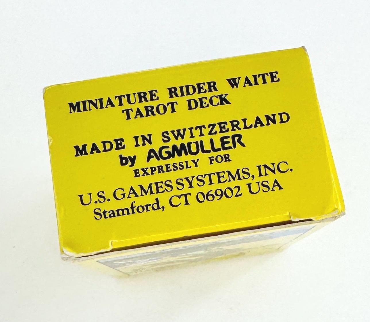 Vintage Tarot Card Deck 70s 80s Raider Waite Miniature Sealed Never Used Cards Made in Switzerland